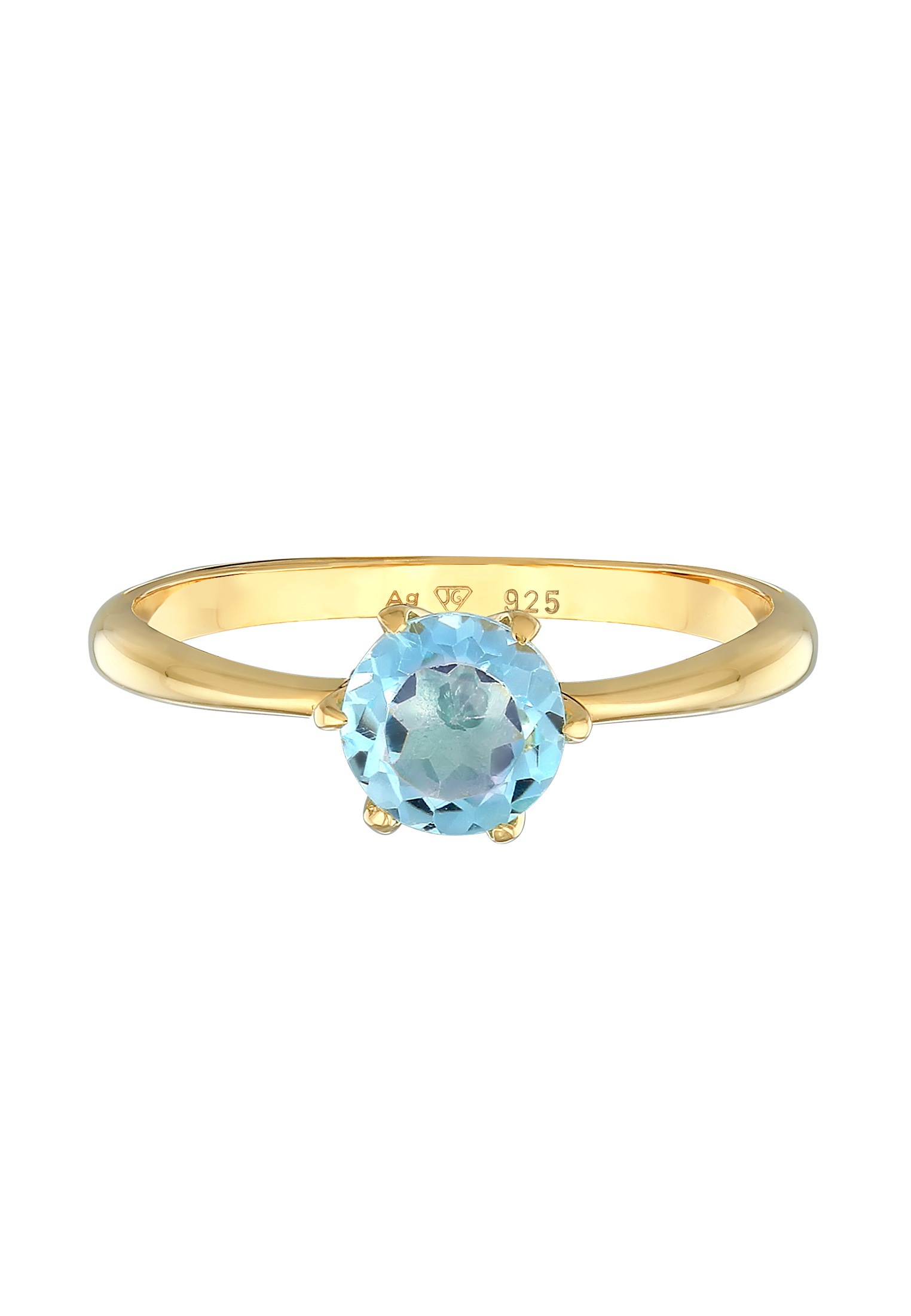 Elli Premium Silberring »Ring Topas Solitär 925 Silber rhodiniert«