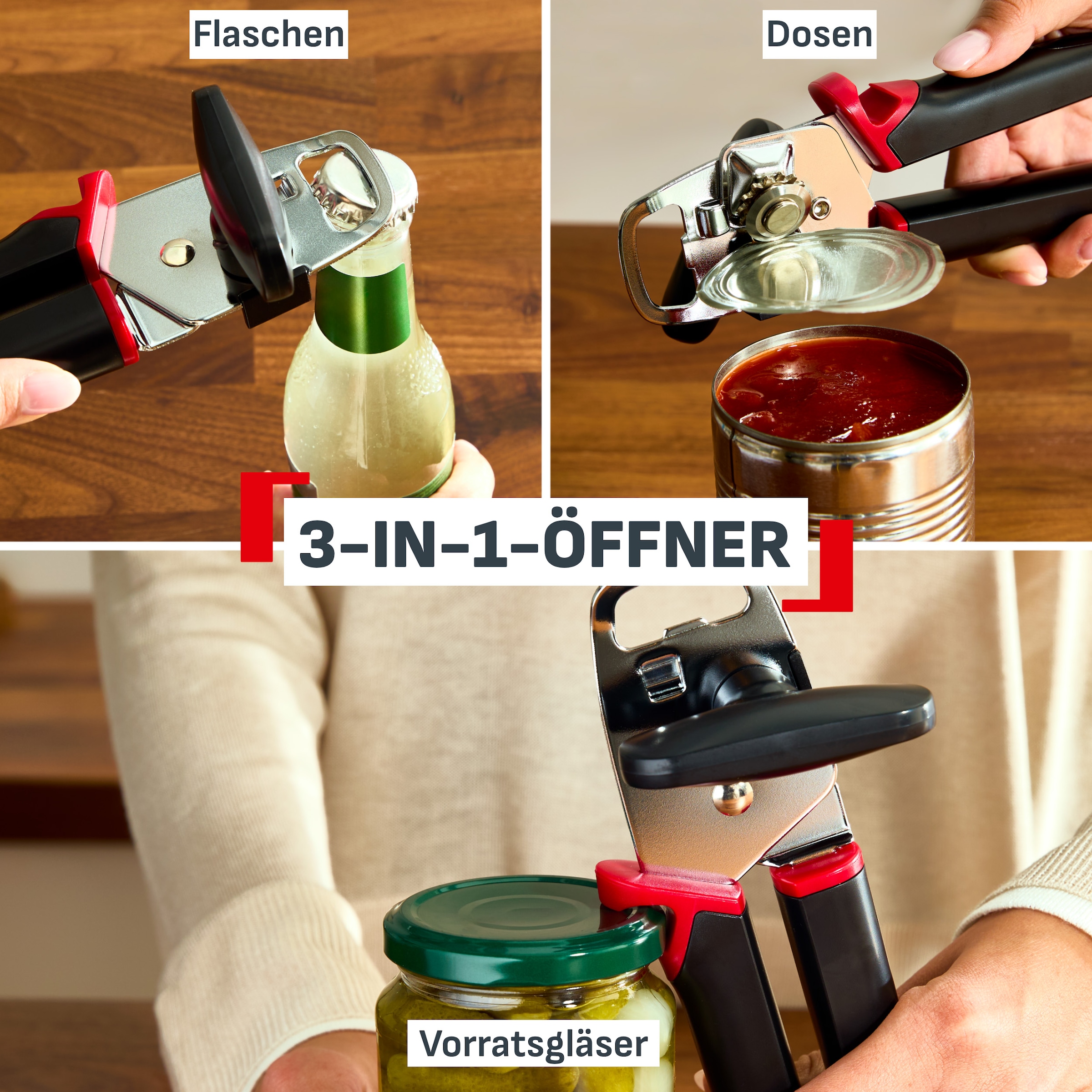 Tefal Dosenöffner »Ingenio+« hitzebeständig bis 230°C, spülmaschinenfest, verstärktes Nylon