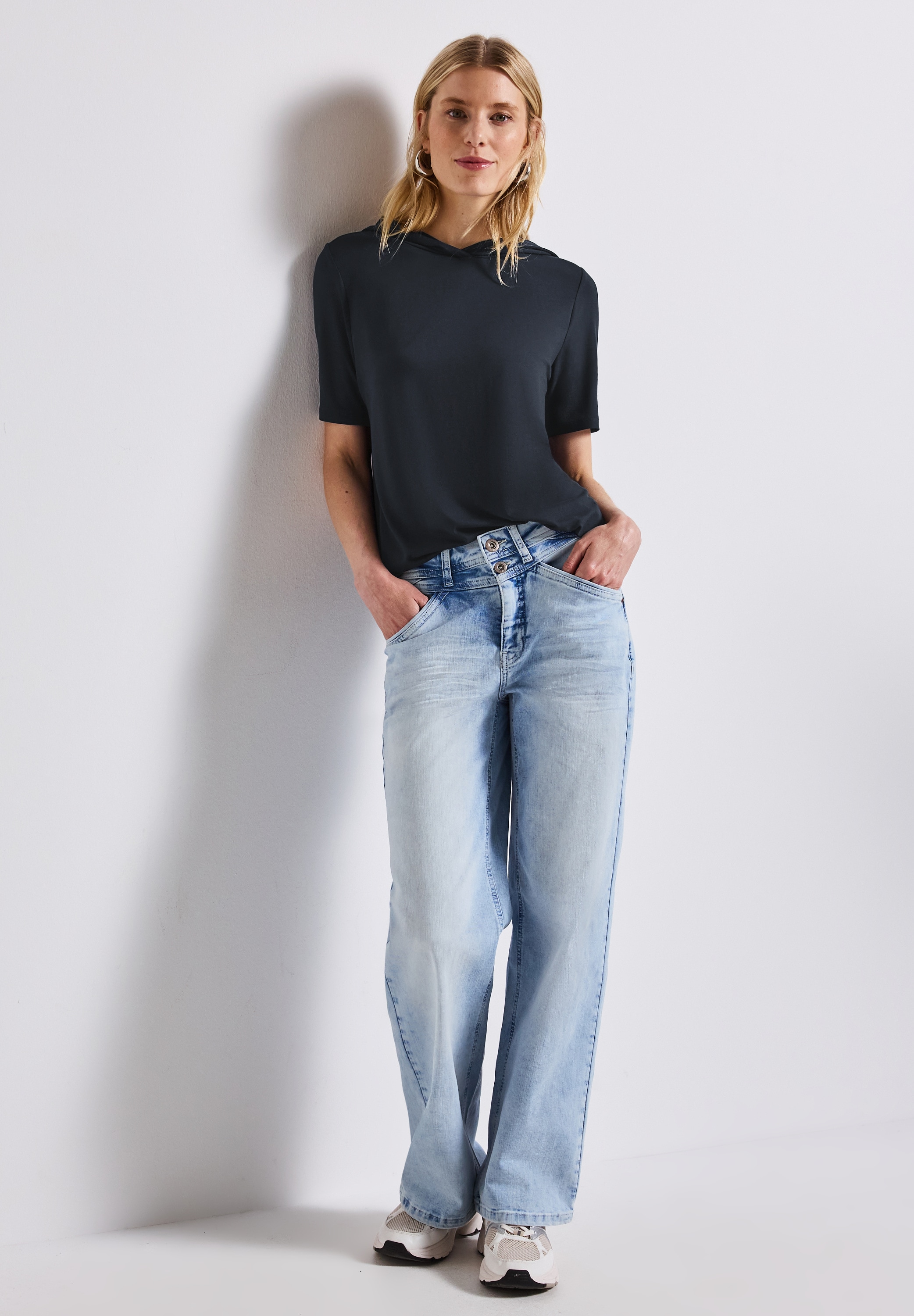 STREET ONE T-Shirt, mit Kapuze
