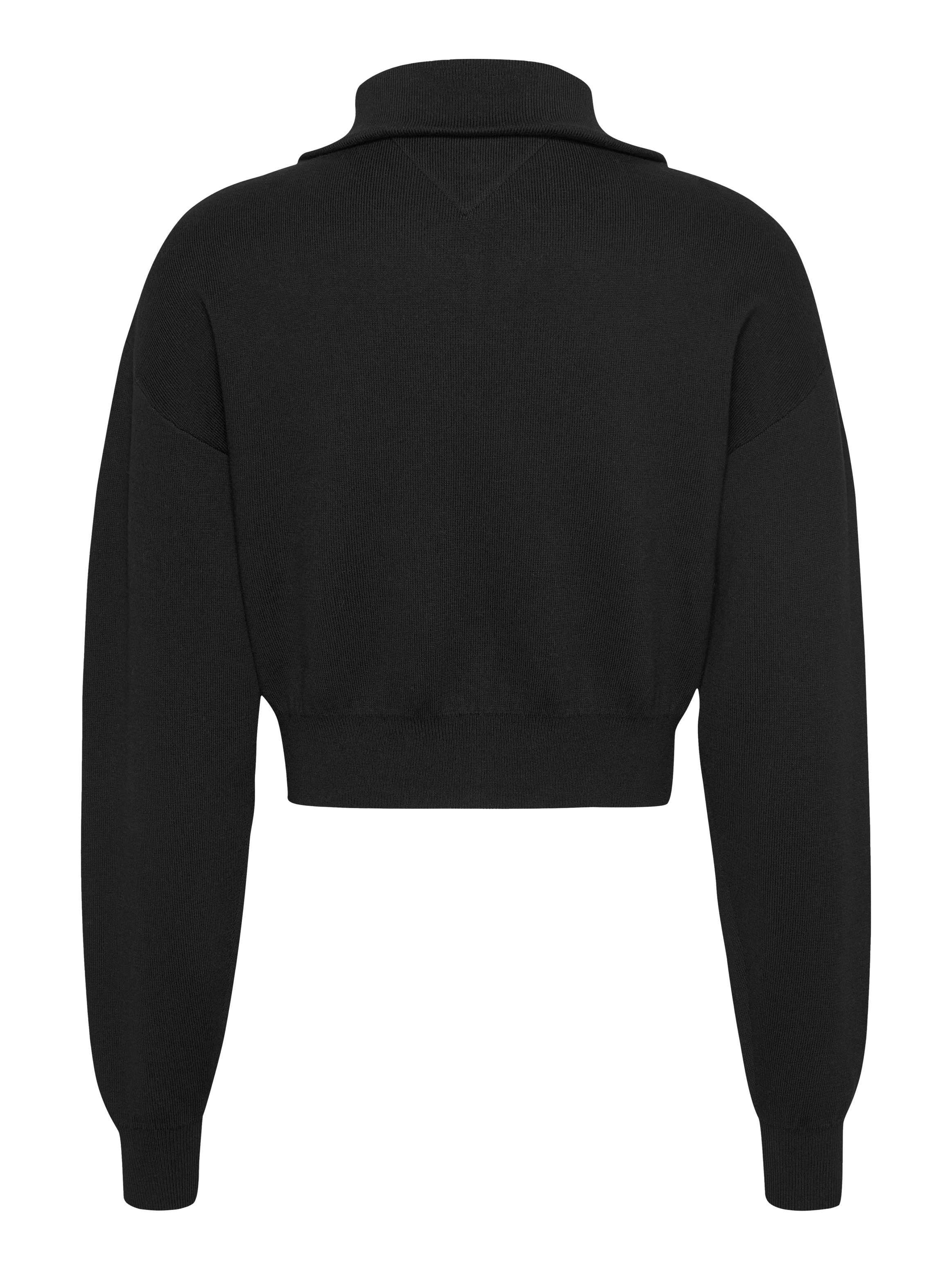 Tommy Jeans Strickjacke »TJW CRP BADGE ZIP THRU CARDIGAN«, in Cropped Form