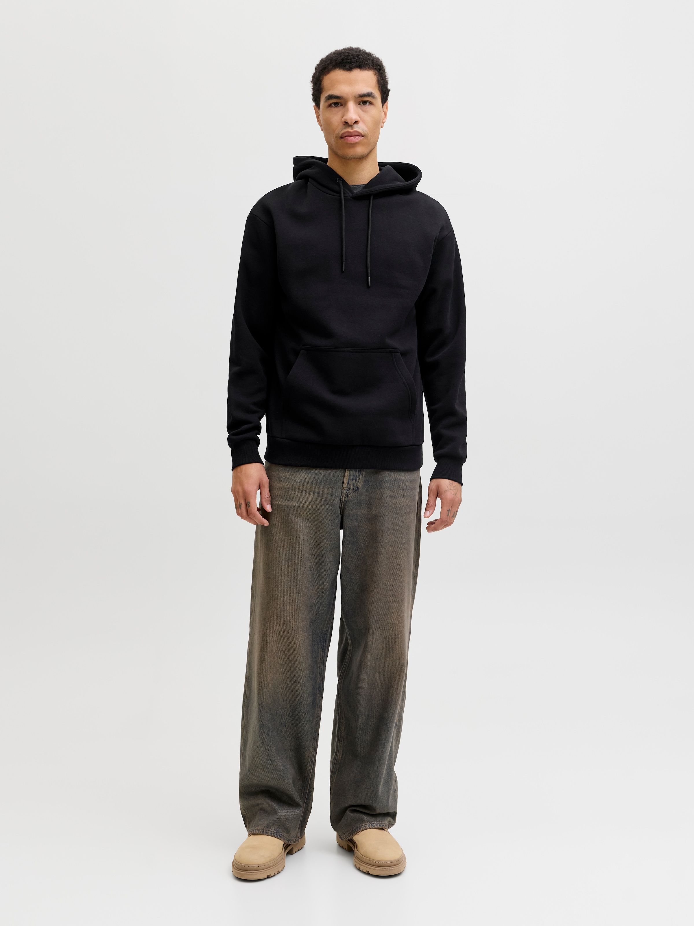 Jack & Jones Kapuzensweatshirt »JJEBRADLEY SWEAT HOOD NOOS«, Materialmix, relaxed fit

