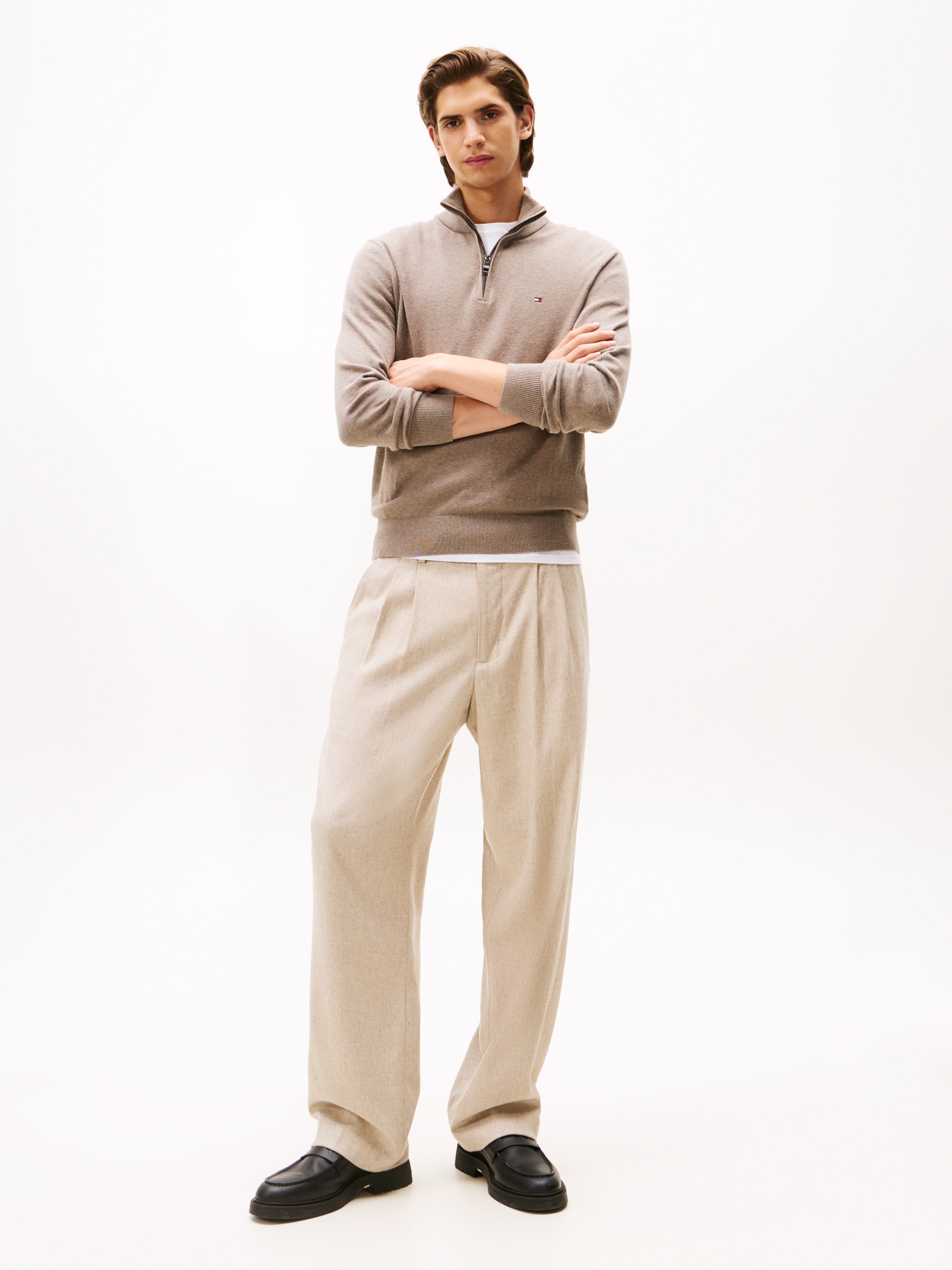 Tommy Hilfiger Troyer »PIMA ORG CTN CASHMERE ZIP MOCK«