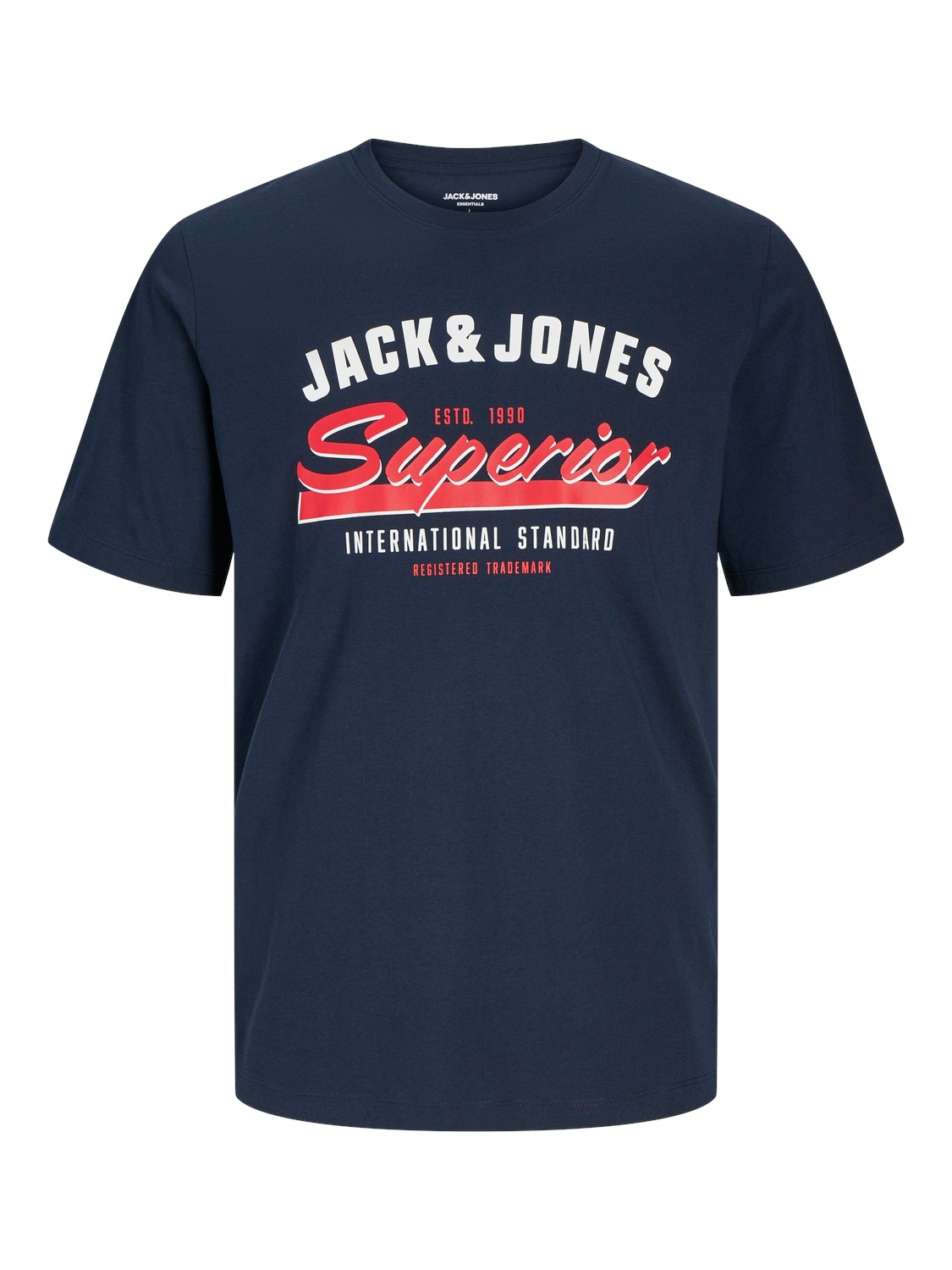 Jack & Jones Rundhalsshirt »JJELOGO TEE SS O-NECK 2 COL SS25 SN«, mit Logo Print