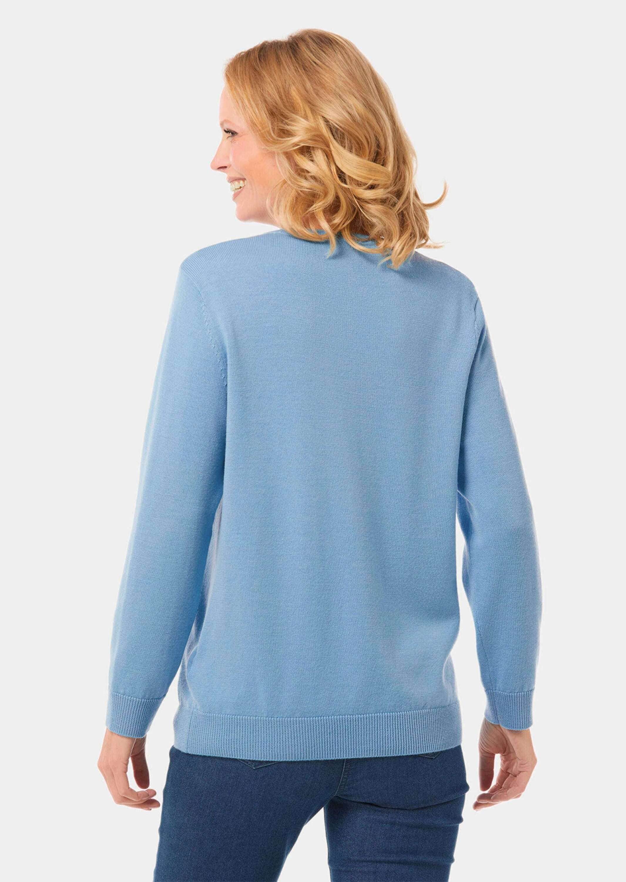 GOLDNER Strickpullover »Kurzgröße Strick-Twinset aus Merino-Schurwolle«