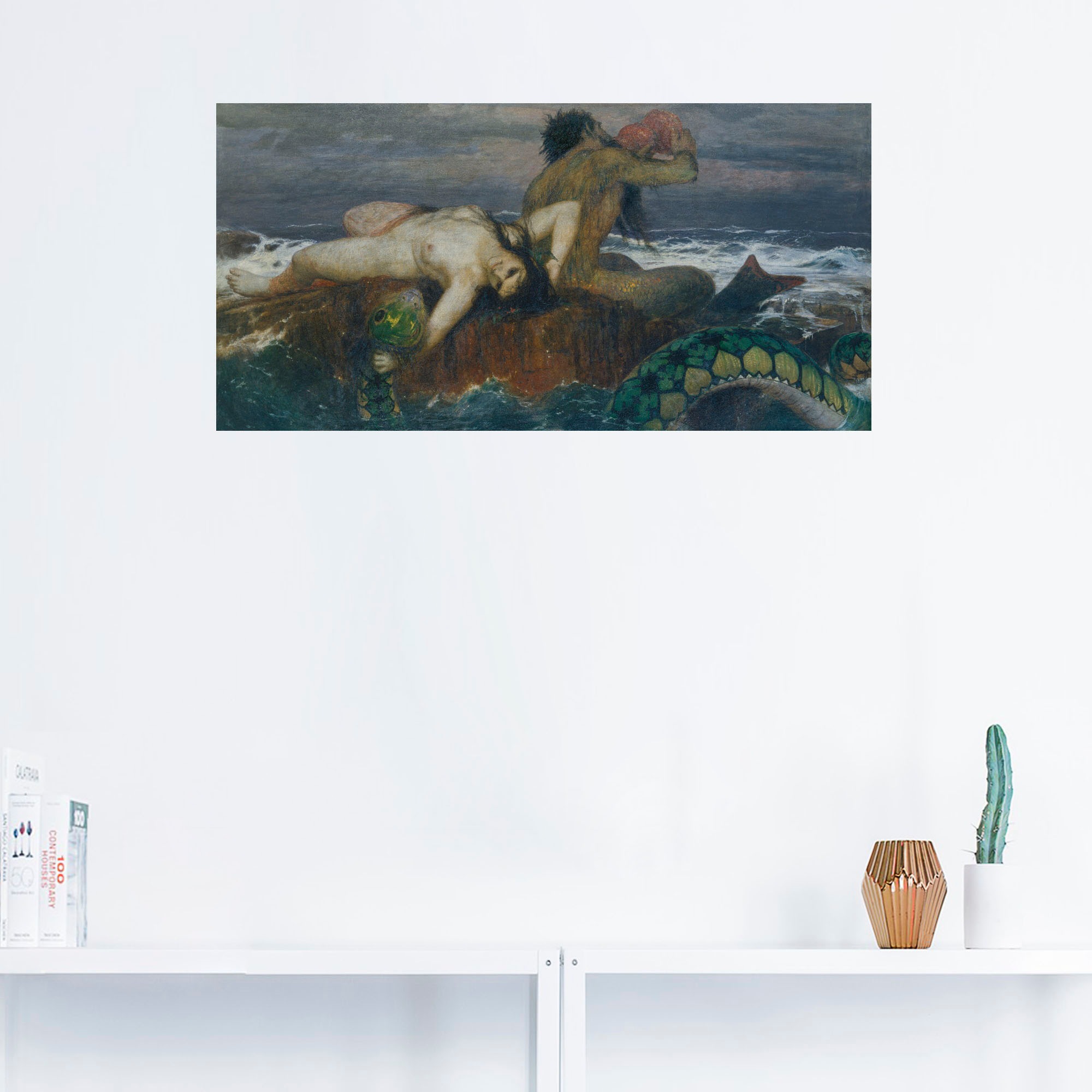 Artland Wandbild »Triton und Nereide. Vor 1874.«, Götter, (1 St.), als Leinwandbild, Wandaufkleber oder Poster in versch. Größen