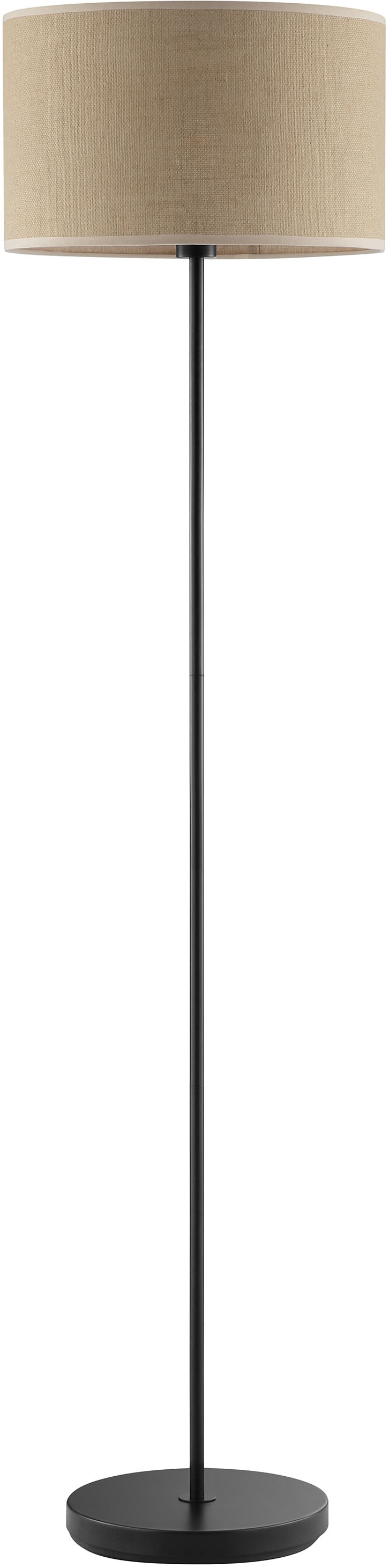 my home Stehlampe »Mindelstetten«, 1 flammig, Leuchtmittel E27 | ohne Leuchtmittel, mit Leinenstoffschirm, Höhe 160 cm, Ø 40 cm