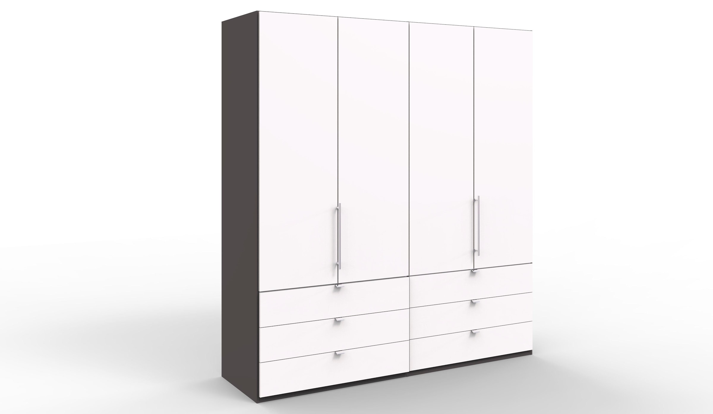 WIEMANN Falttürenschrank »Loft, Kleiderschrank, Schrank, Wäscheschrank, mit Glasfront« 3 Breiten, 2 Höhen 216/236 cm auswählbar, MADE IN GERMANY,  inkl. gepämpften Schubkästen und Türen, mit Panoramaöffnung