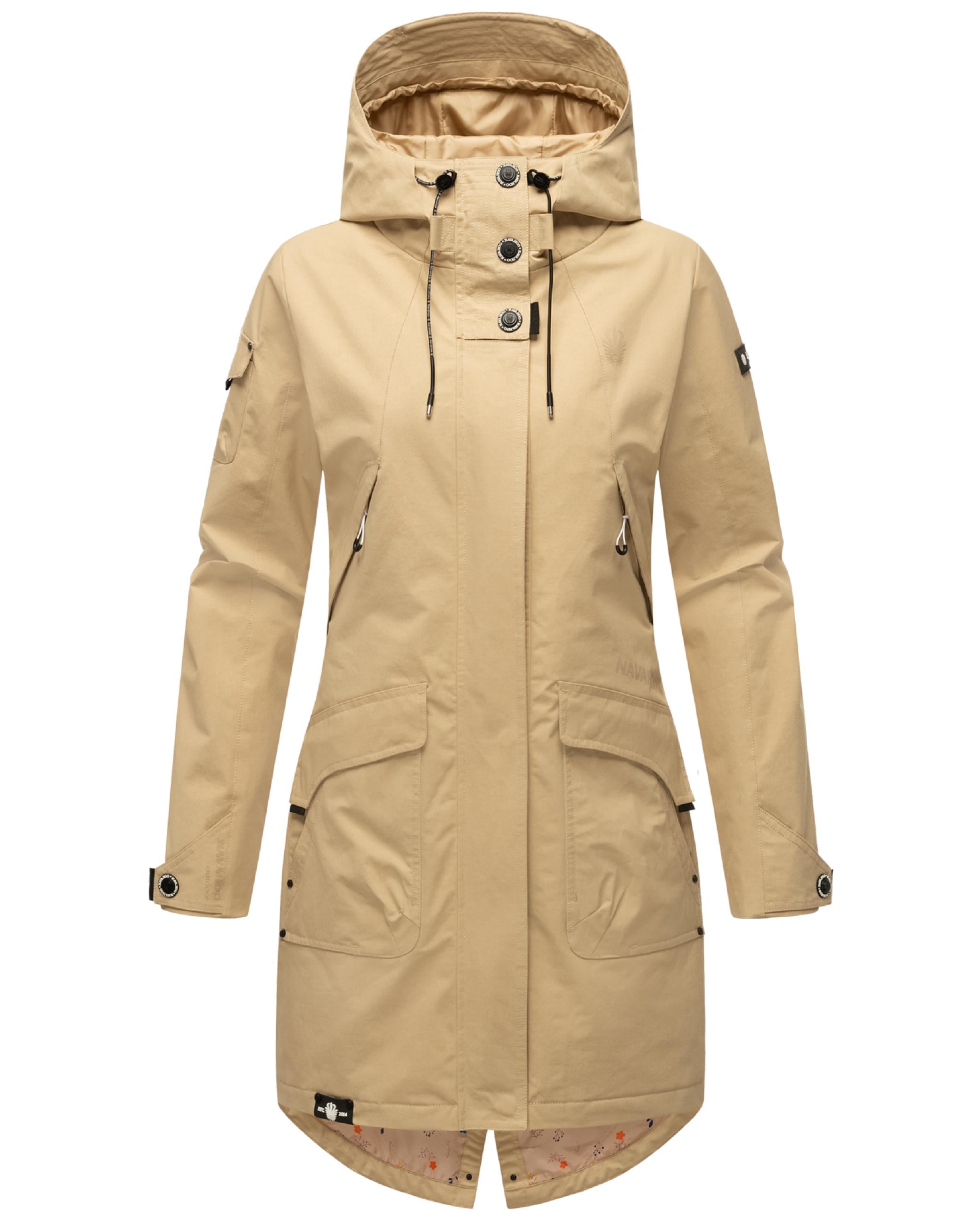 Navahoo Outdoorjacke »Übergangsjacke Pfefferschote«, mit Kapuze, moderne Damen Übergangsjacke mit Kapuze