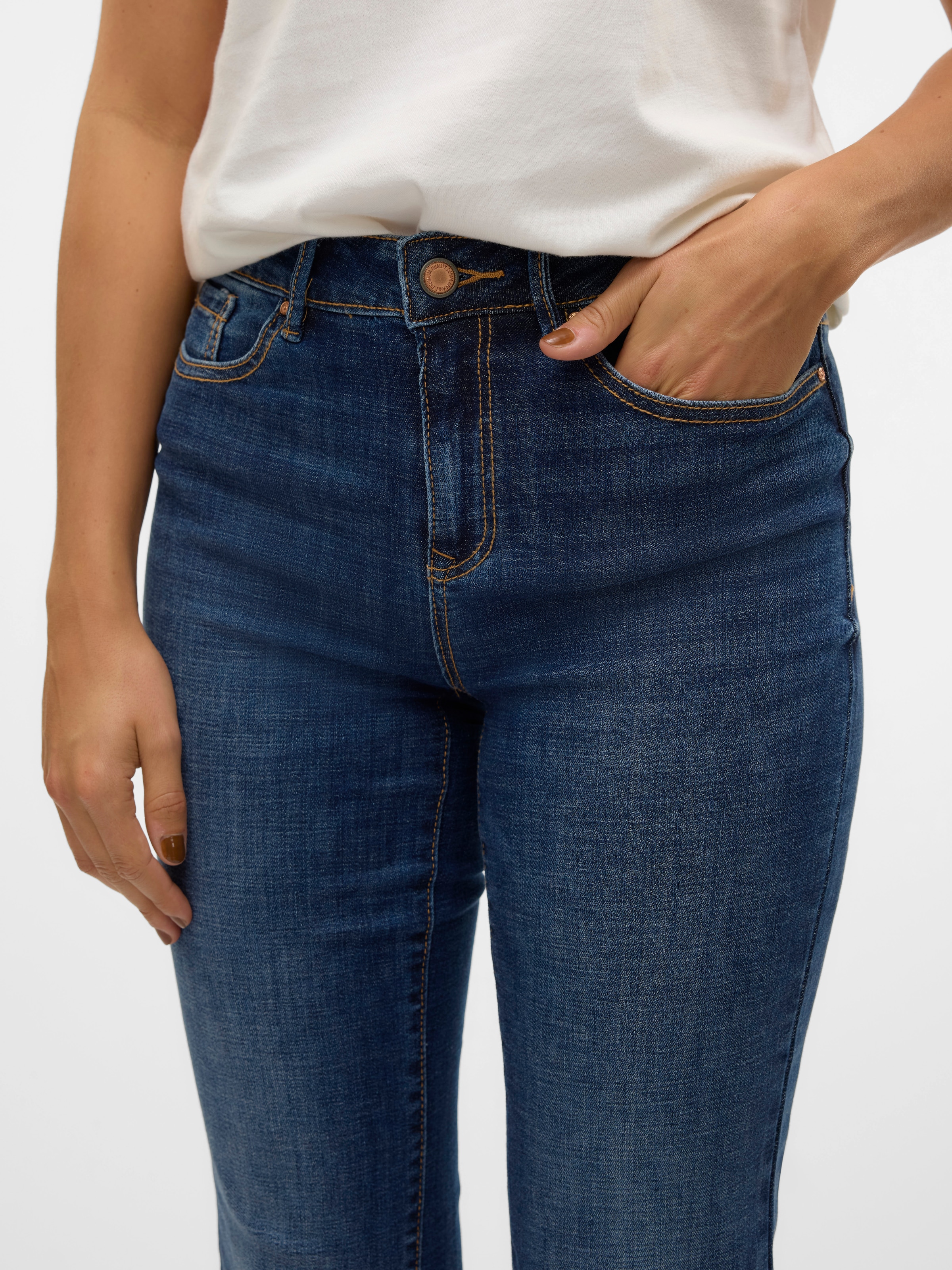 Vero Moda Straight-Jeans »VMFLASH MR STRAIGHT JEANS LI3300 GA NOOS«
