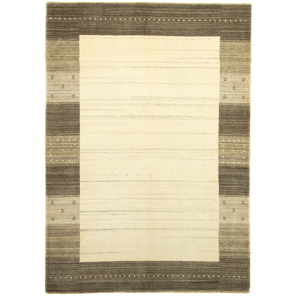 morgenland Wollteppich »Vintage Teppich handgeknüpft beige«, rechteckig