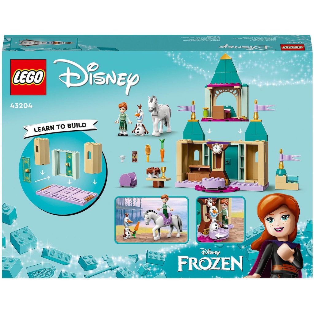 LEGO® Konstruktionsspielsteine »Annas und Olafs Spielspaß im Schloss (43204), LEGO® Disney Princess«, (108 St.), Made in Europe