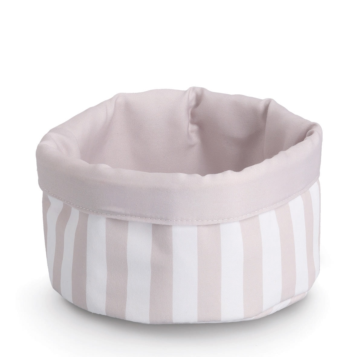 Zeller Present Brotkorb »Brotbeutel "Stripes", 3er Set« wendbar, Baumwolle/Polyester, beige/weiß, ca. Ø23x13 cm