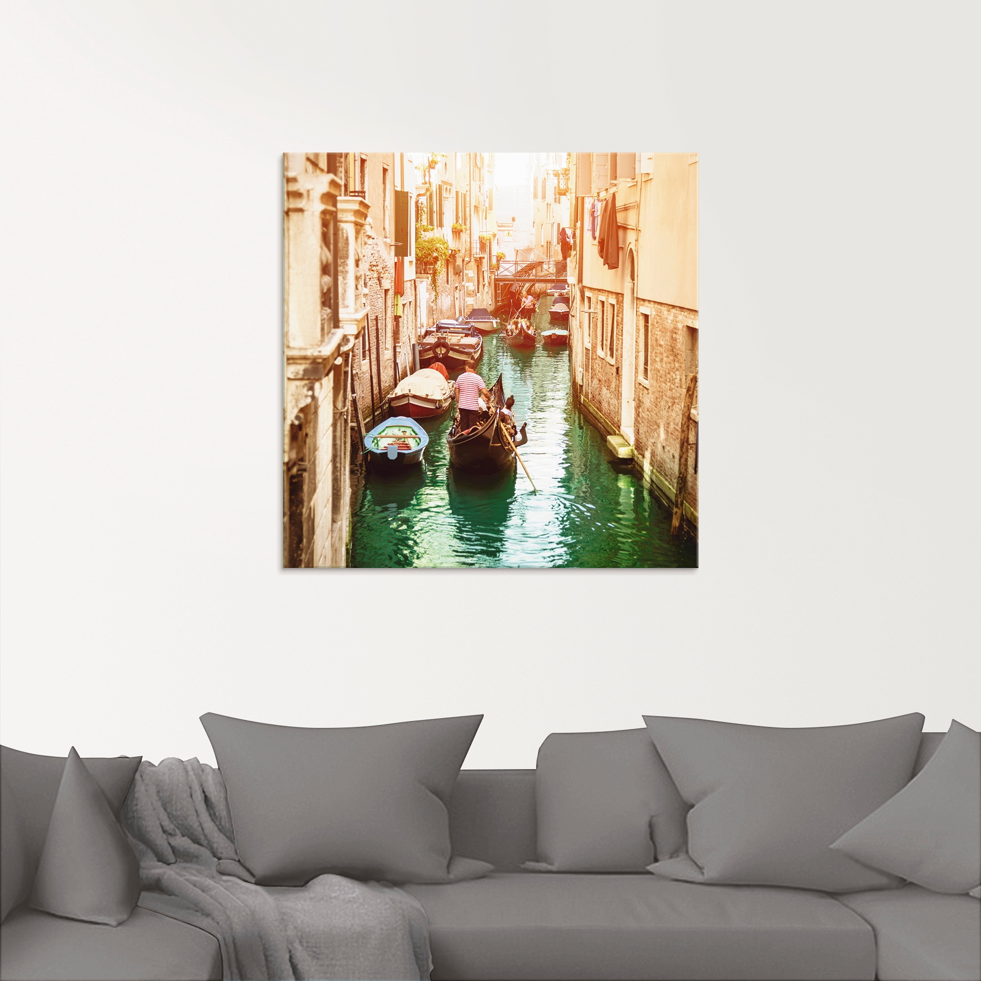 Artland Glasbild »Venedig Kanal«, Italien, (1 St.), in verschiedenen Größen