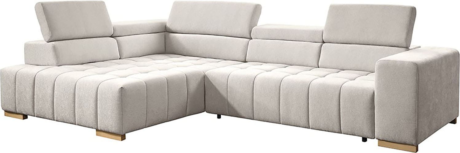 exxpo - sofa fashion Ecksofa »Elianos, hoher Sitzkomfort, aufwendige Kreuzsteppung im Sitz, L-Form«
