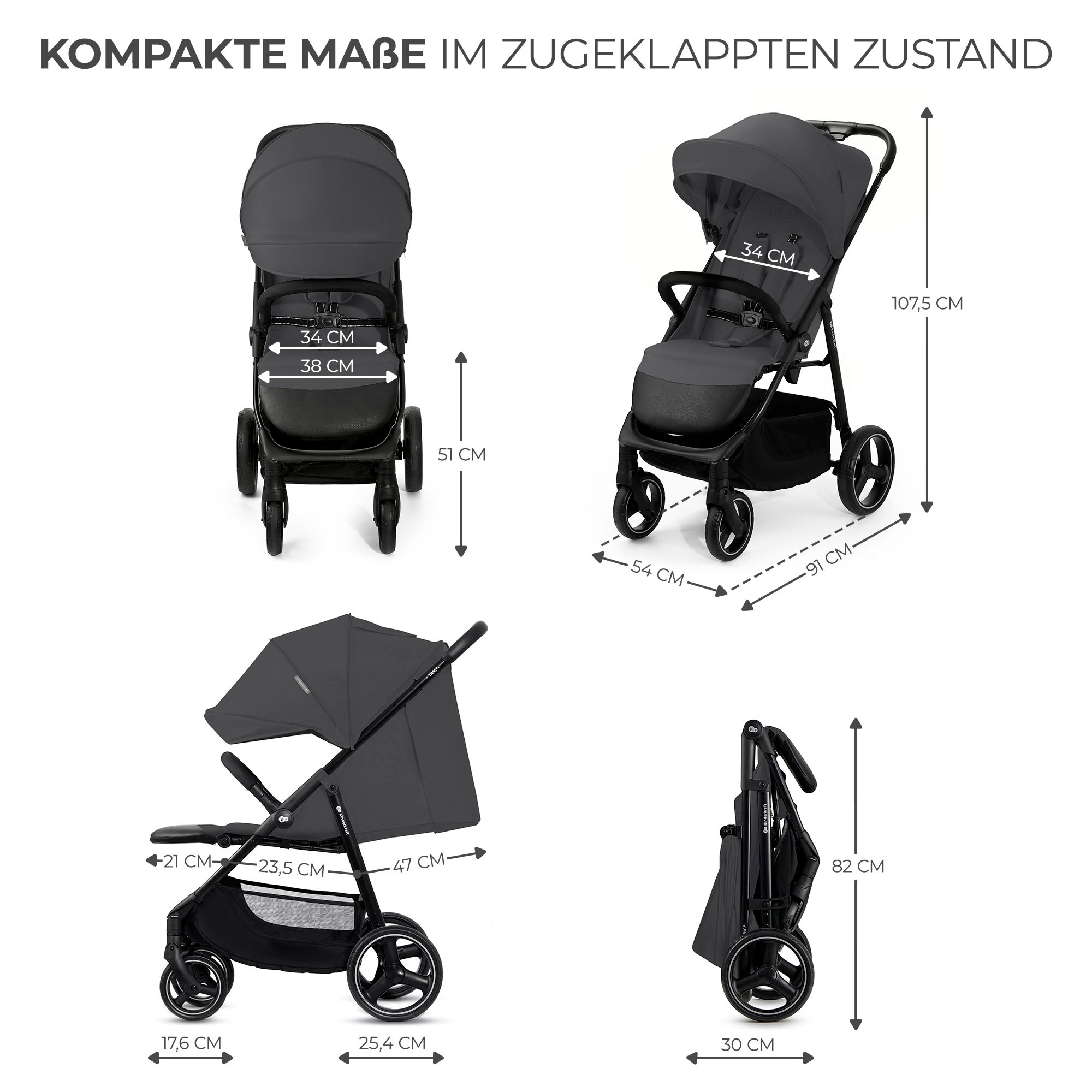 Kinderkraft Kinder-Buggy »TRIG 3«, 22 kg