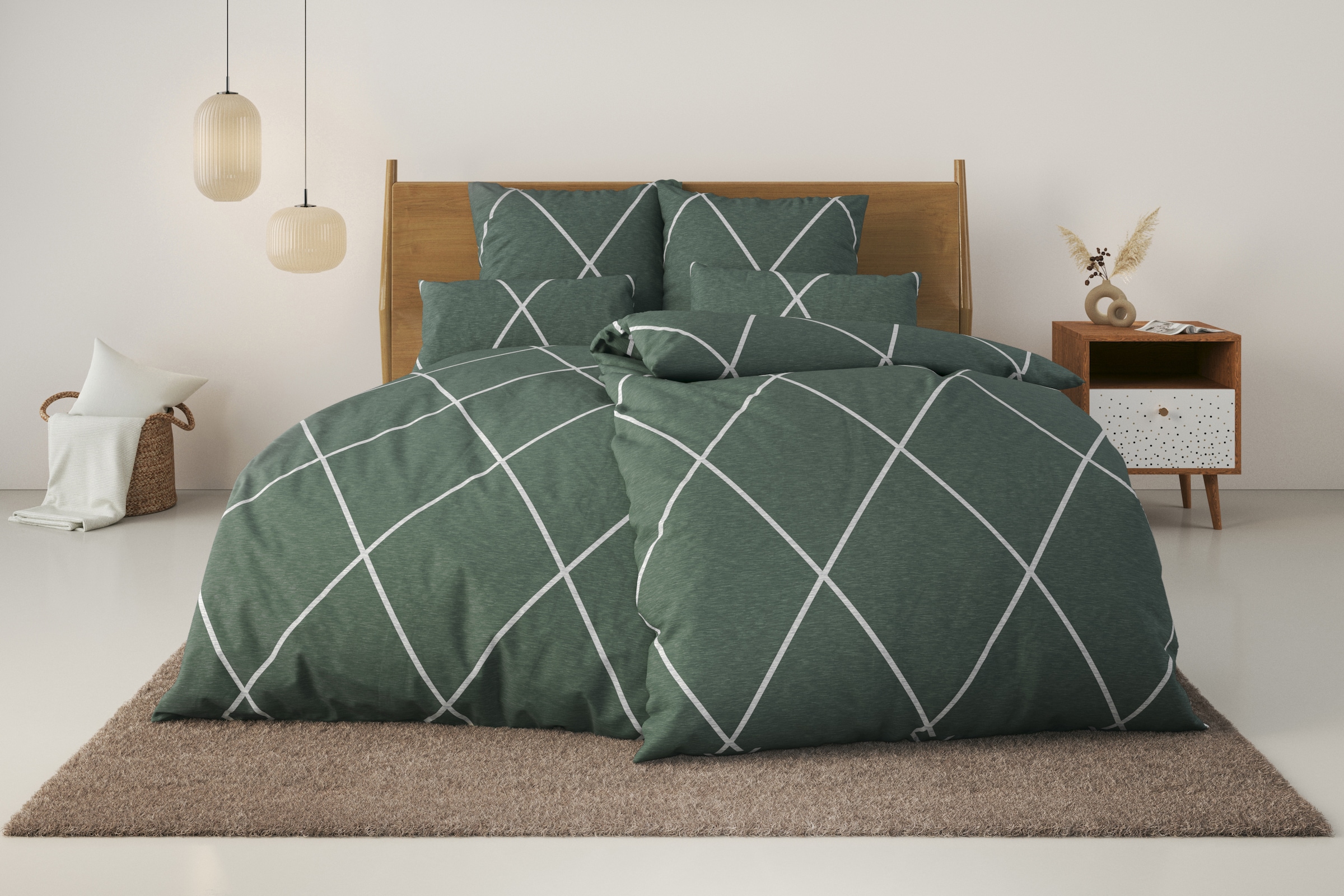 OTTO home Bettwäsche »Belle« 2 Stk. Renforcé Qualität,  Reißverschluss