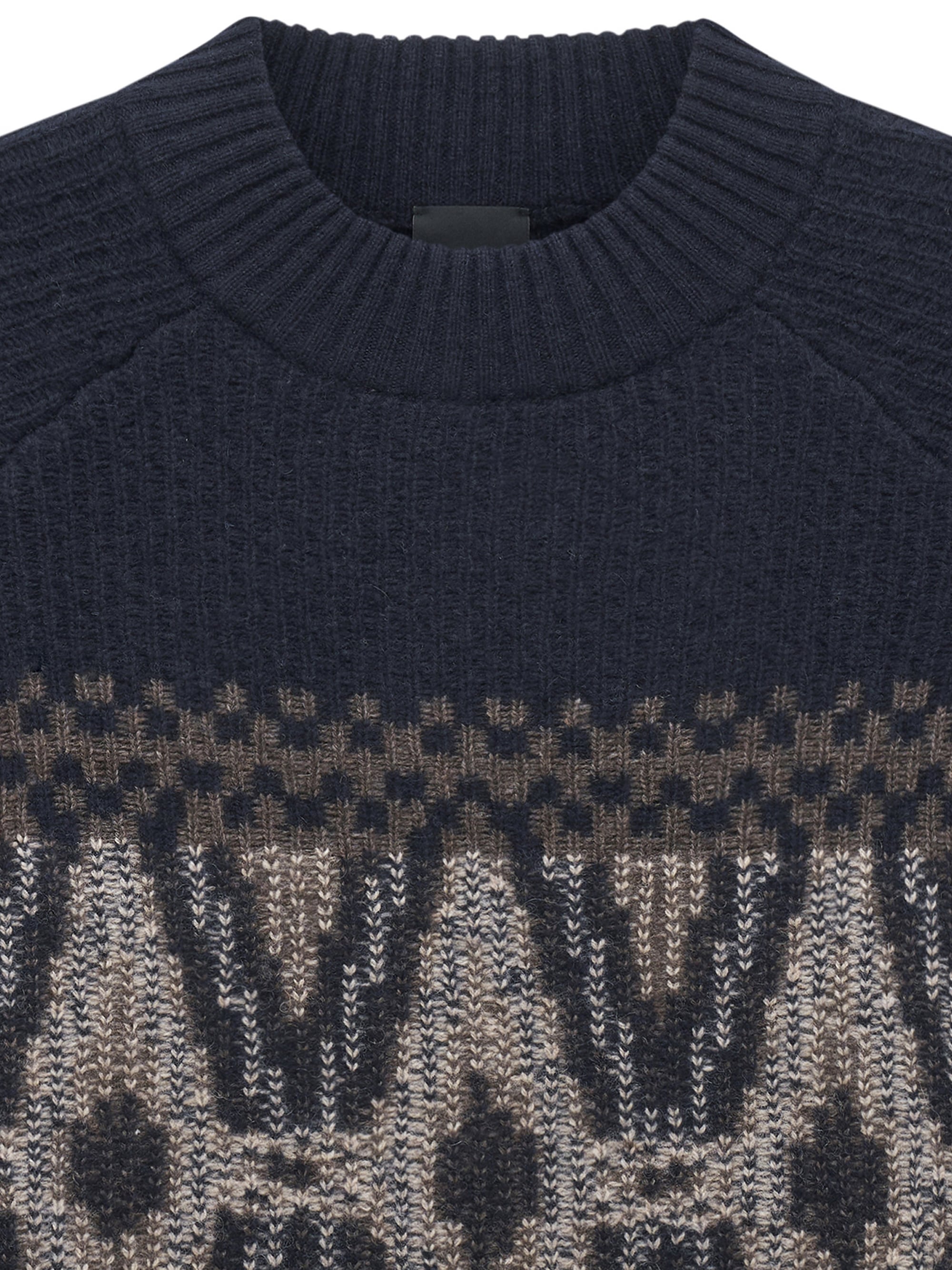 bugatti Rollkragenpullover »Regular Fit« Regular Fit Wollmix Jacquard