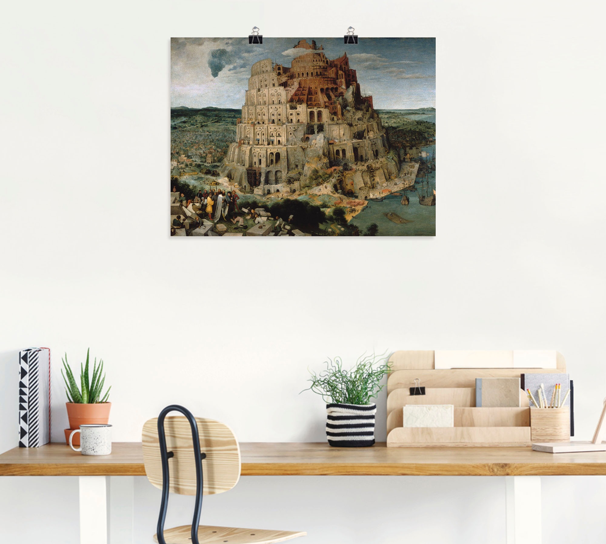 Artland Wandbild »Der Turmbau von Babel. 1563« Gebäude 1 Stk. tlg. als Leinwandbild, Poster in verschied. Größen