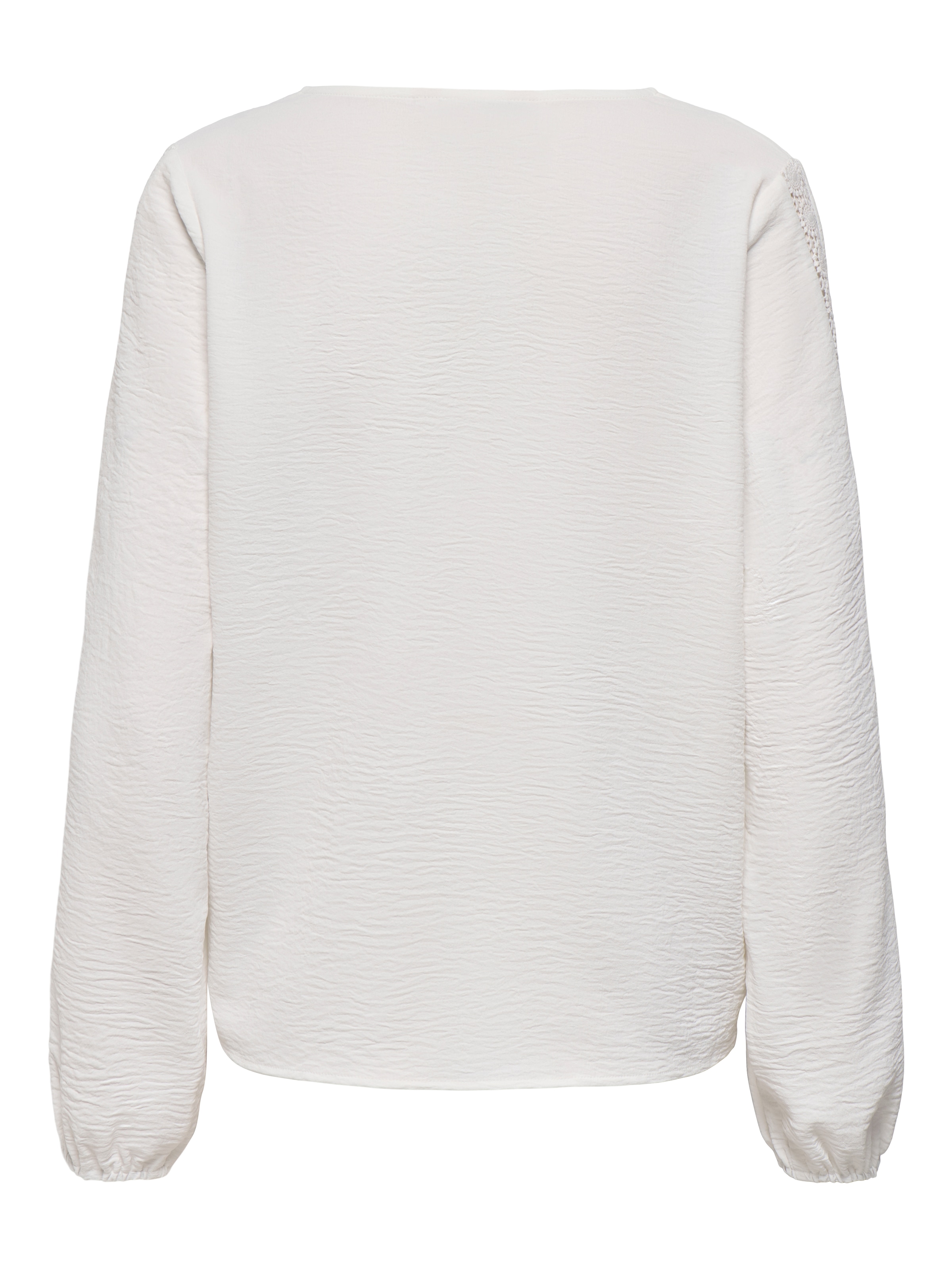 ONLY Langarmbluse »ONLGREGOR METTE LS LACE TOP WVN« Kunstfaser, regular fit, V-Ausschnitt, Regular Waist