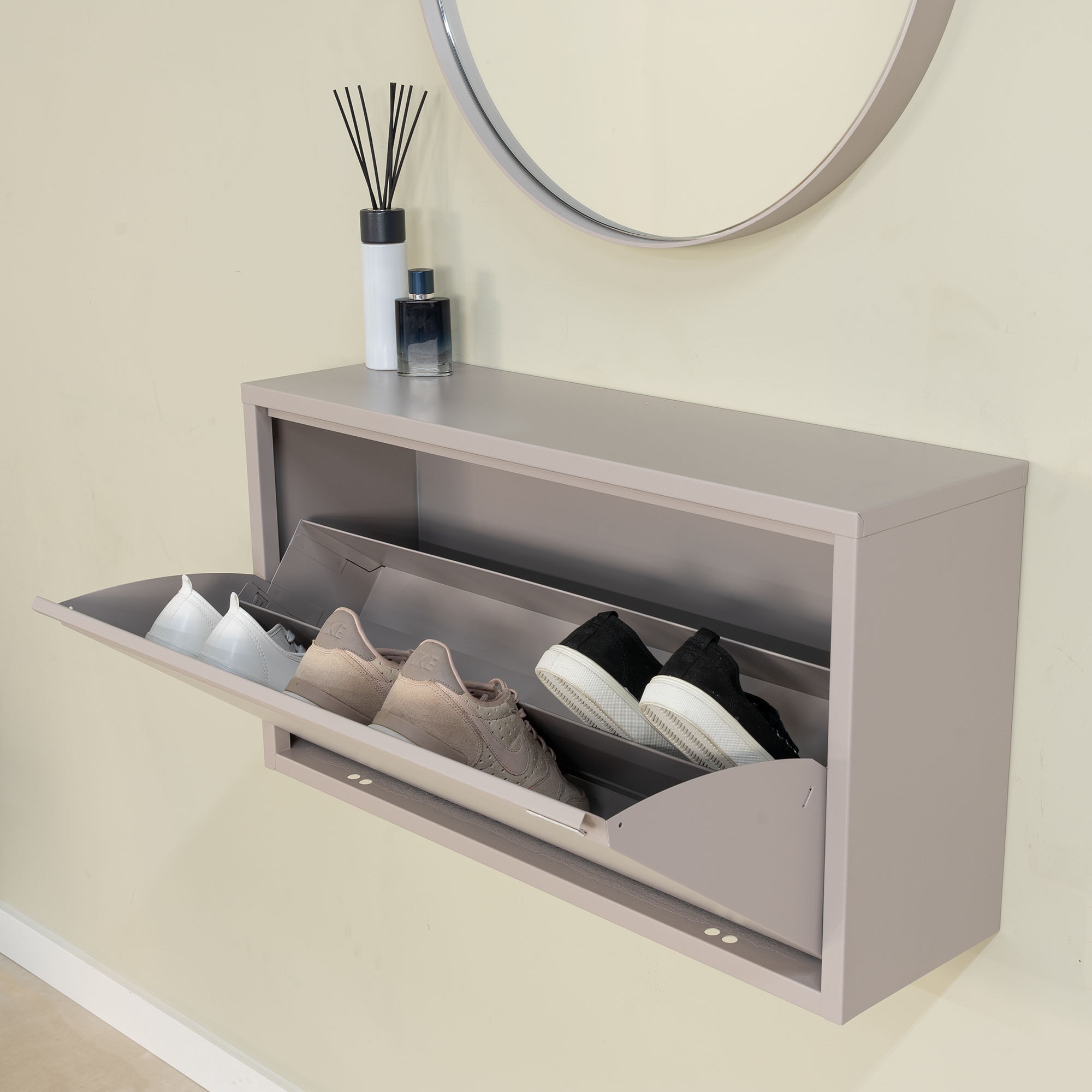 Spinder Design Schuhschrank »BILLY 1« Stahlschuhschrank mit Doppelfach