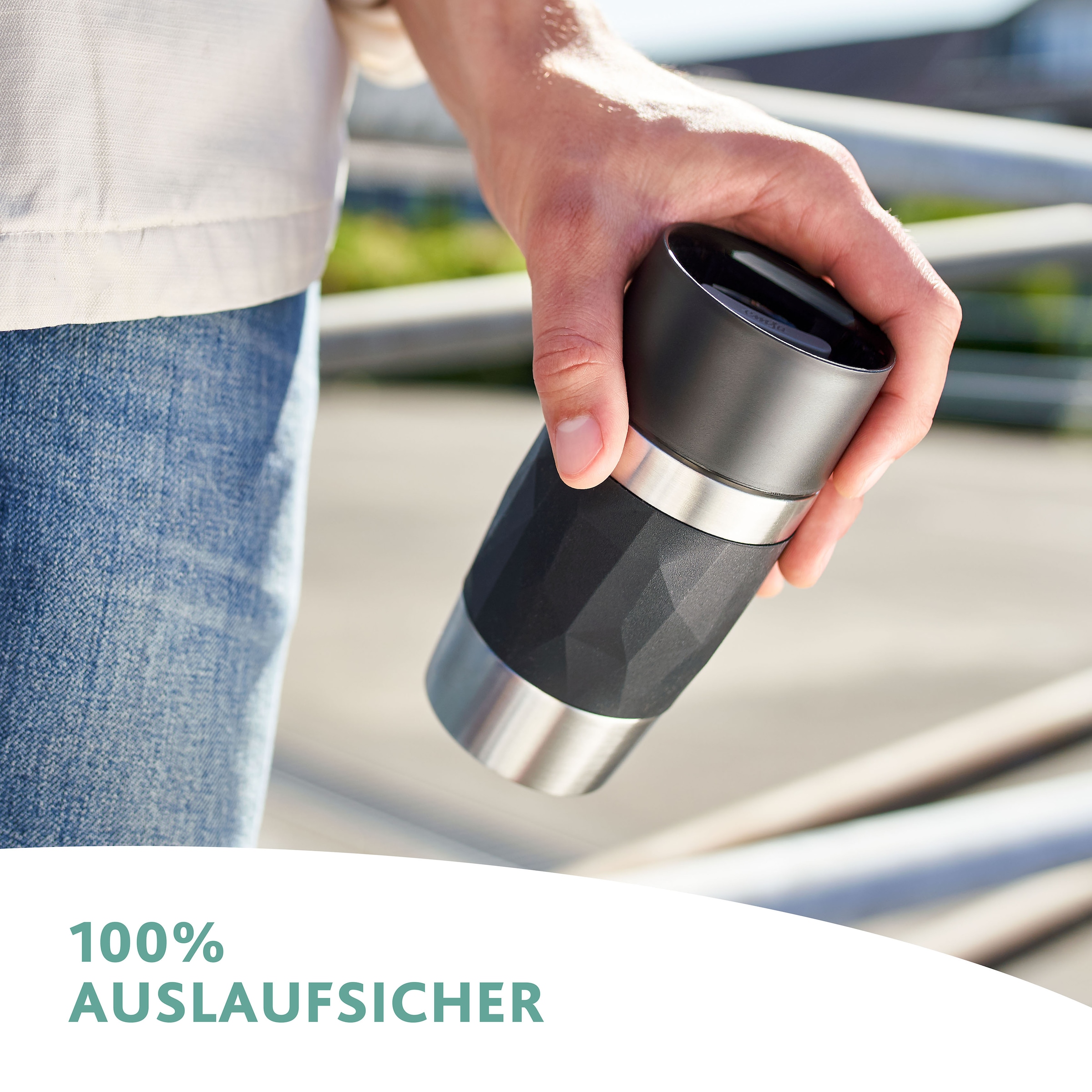 Emsa Thermobecher »Travel Mug Compact«, 0,3L, Edelstahl, 3h warm/6h kalt, 360°Trinköffnung, spülmaschinenfest