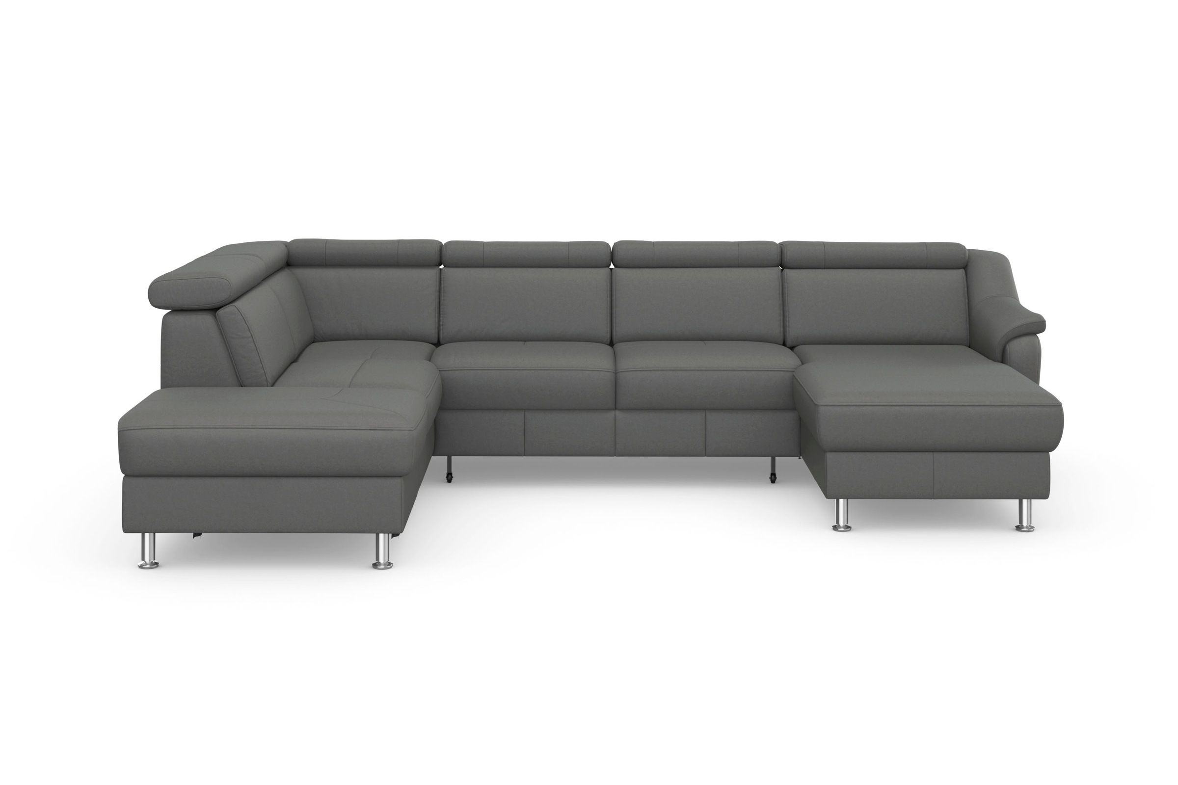 sit&more Wohnlandschaft »Freetown U-Form«, Kopfteilverstellung und Federkern, wahlweise mit Bettfunktion