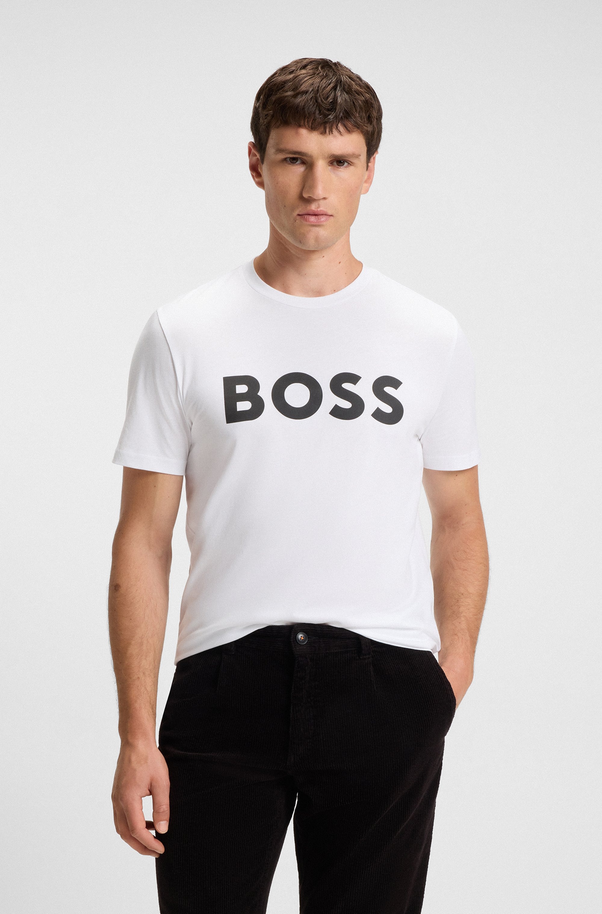 BOSS ORANGE T-Shirt »Thinking«, mit großem BOSS Druck auf der Brust