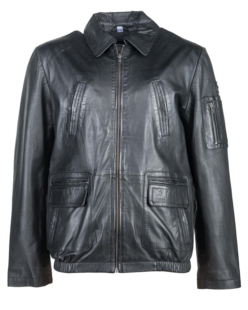 Bikerjacke »Lederjacke mit verschließbaren Brusttaschen 48033«