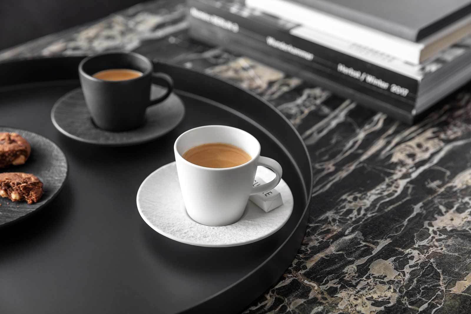 Villeroy & Boch Tasse »Espressotasse mit Untertasse Manufacture Rock 60 ml / ø 12,1 cm weiß«