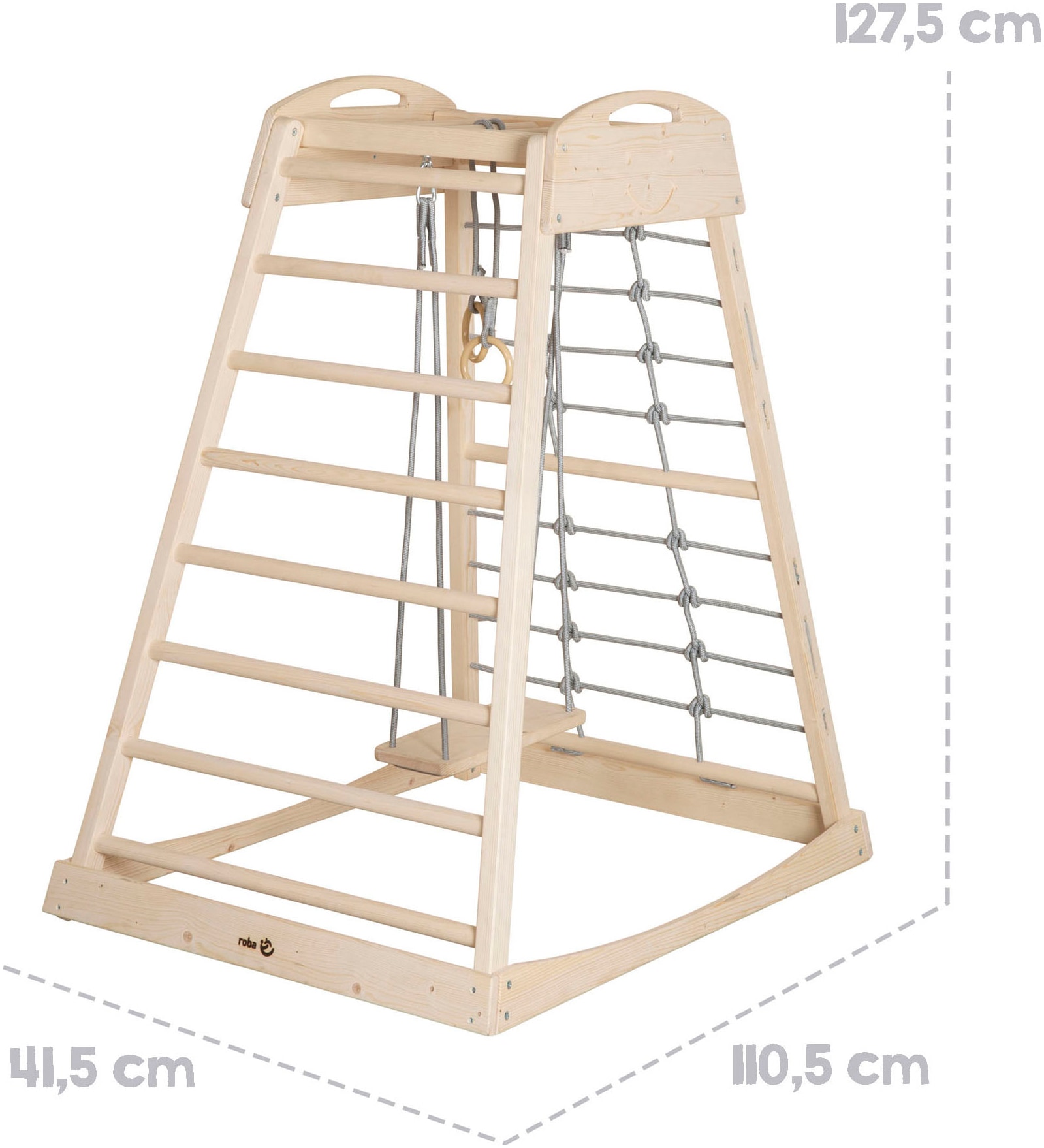 roba® Klettergerüst »Montessori Indoor Spielturm«, Belastbar bis 70 kg