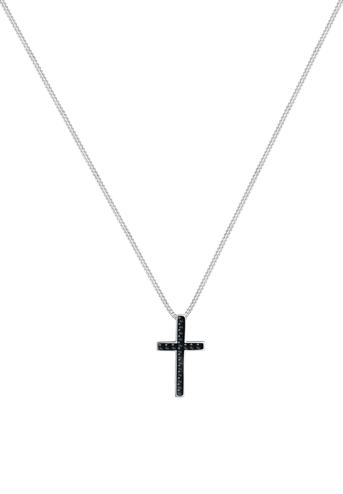 Elli Silberkette »Halskette Kreuz Anhänger mit Kristalle 925 Silber«