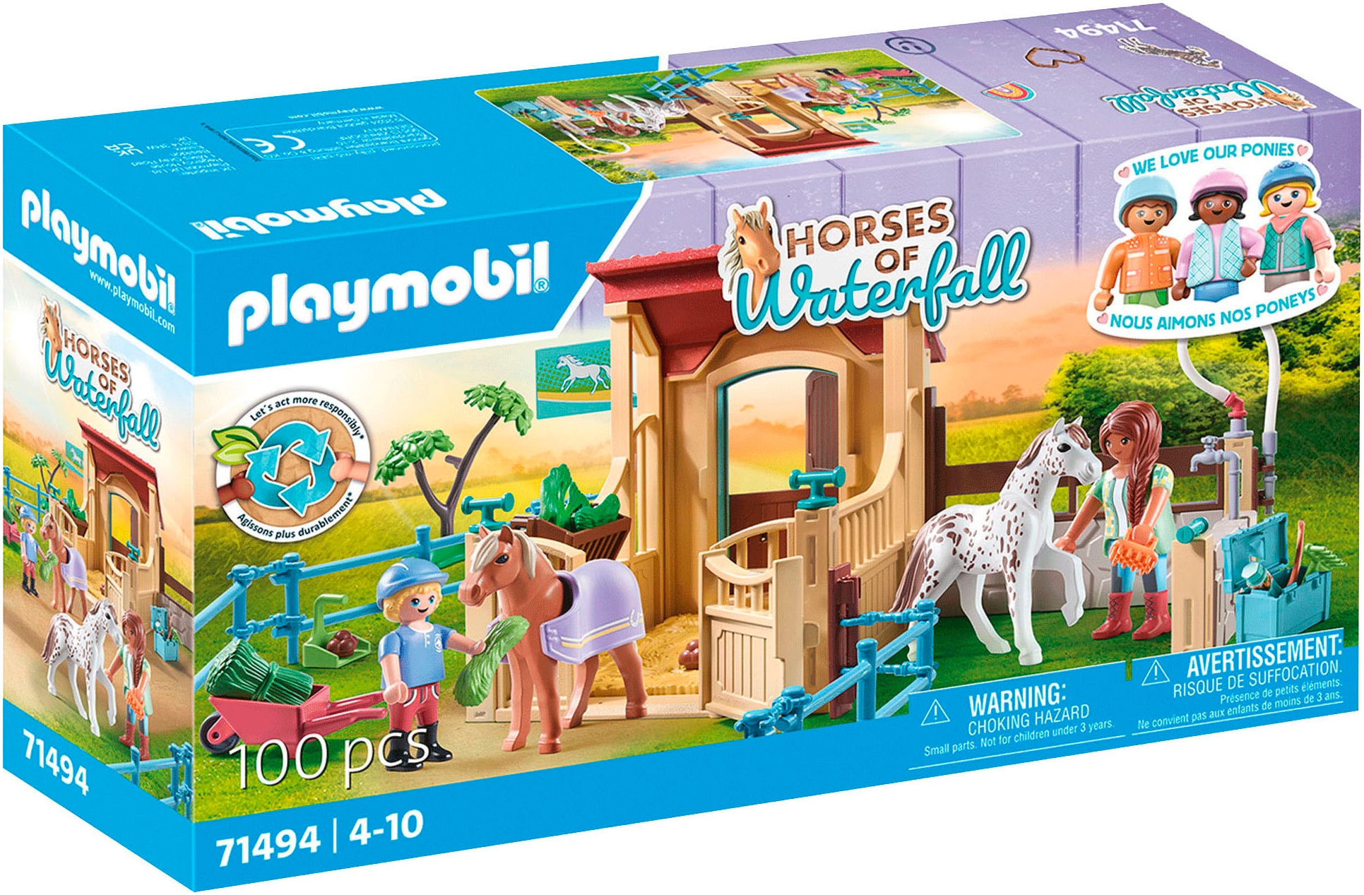 Konstruktions-Spielset »Reitstall (71494), Horses of Waterfall«, (100 St.), Made in...