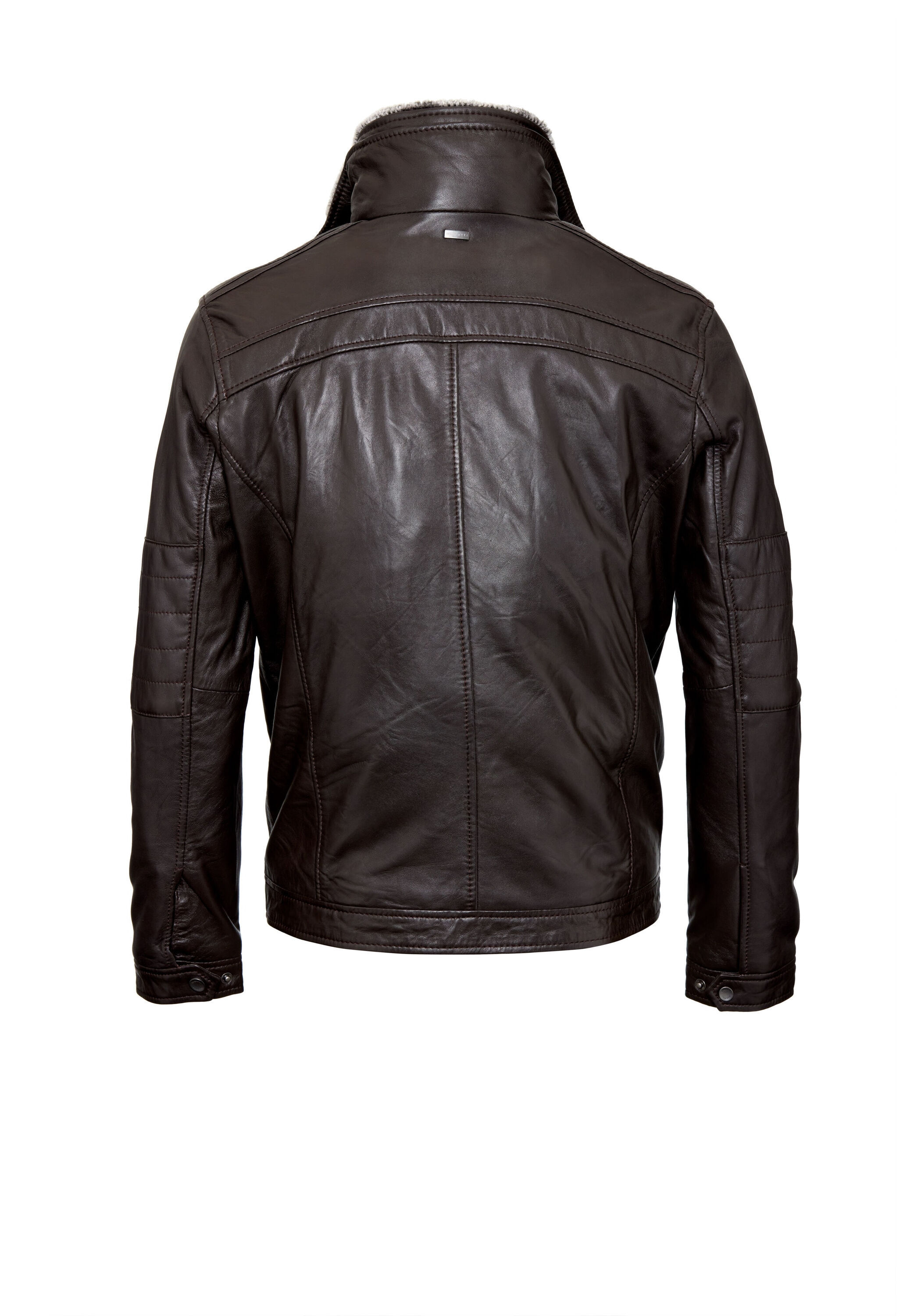 bugatti Lederjacke »BUHEAVEN« ohne Kapuze mit Reißverschlusstaschen