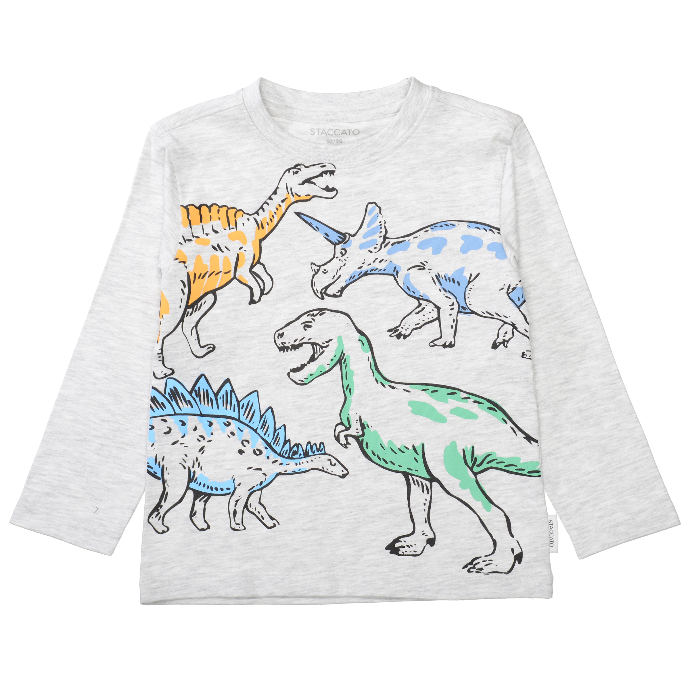 STACCATO Langarmshirt 2er Pack, mit Dino-Prints, für Boys