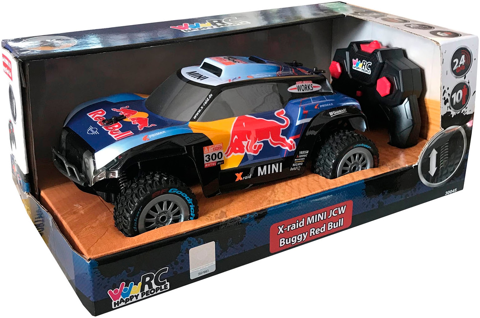 Happy People RC-Buggy »Mini Cooper JCW X-Raid Red Bull«, mit Fernbedienung