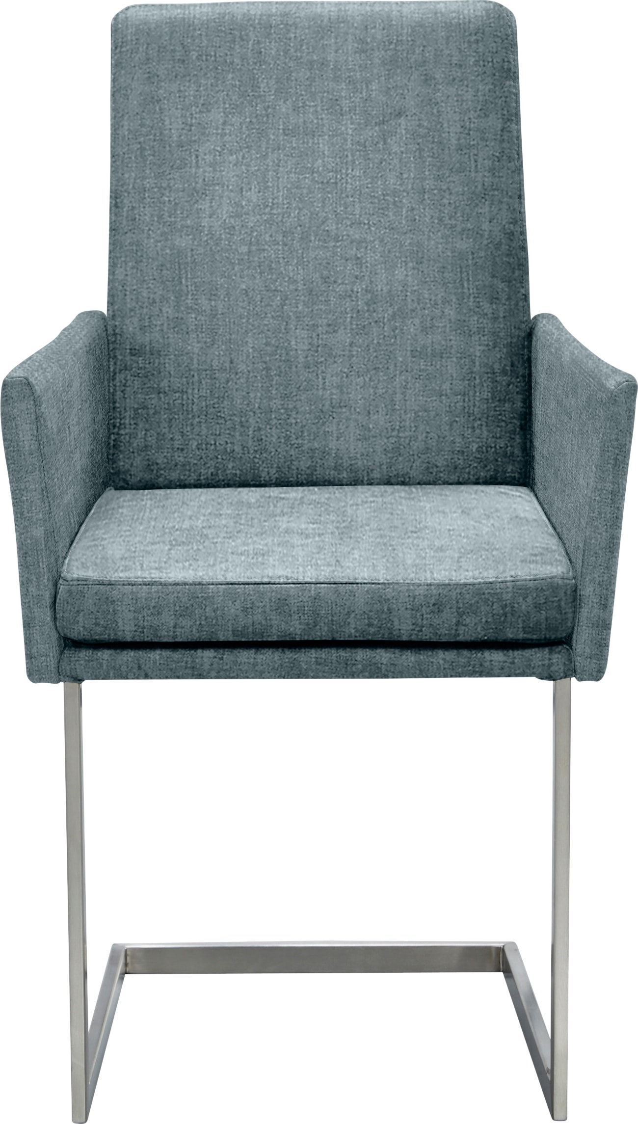 K+W Komfort & Wohnen Armlehnstuhl () stabiles Hochkantrohr, Untergestell in Edelstahloptik oder schwarz