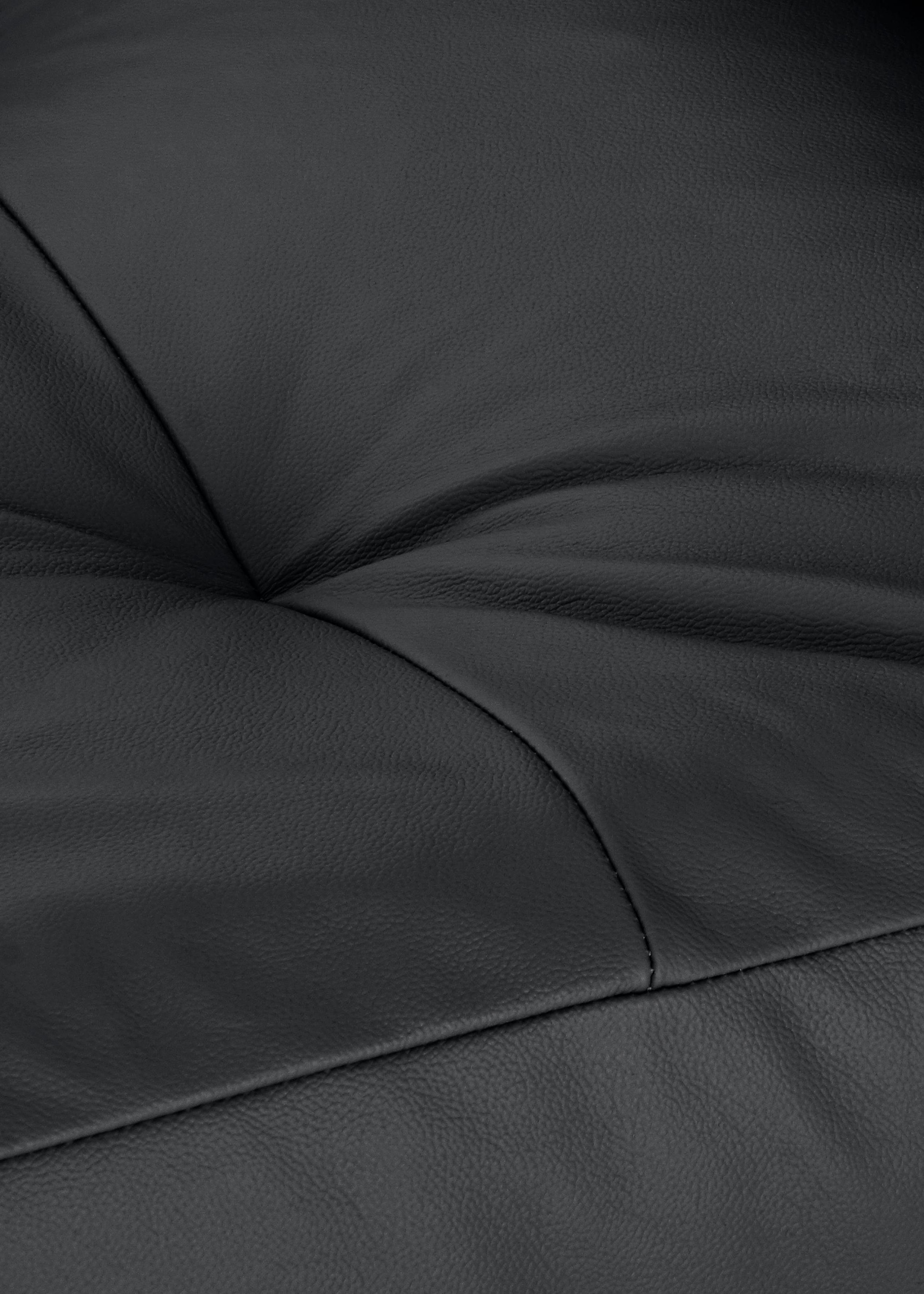 W.SCHILLIG Chaiselongue »softy«, mit dekorativer Heftung im Sitz, Füße schwarz pulverbeschichtet