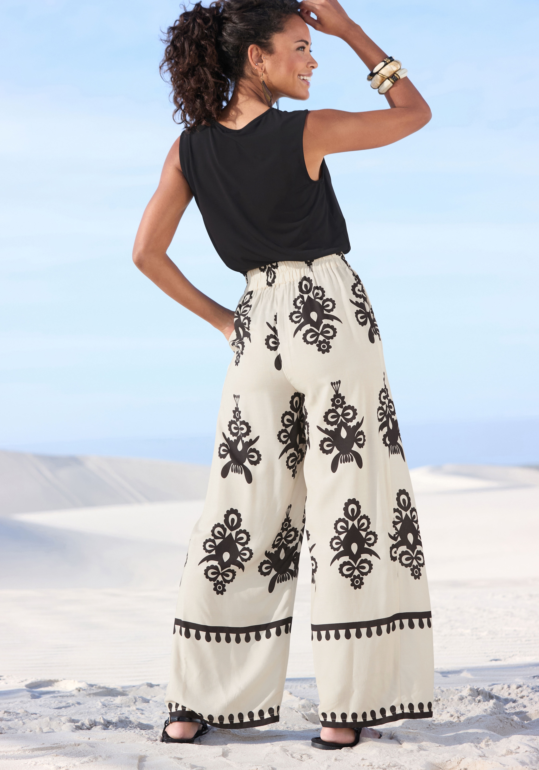 LASCANA Palazzohose, mit Ethnoprint, Sommerhose