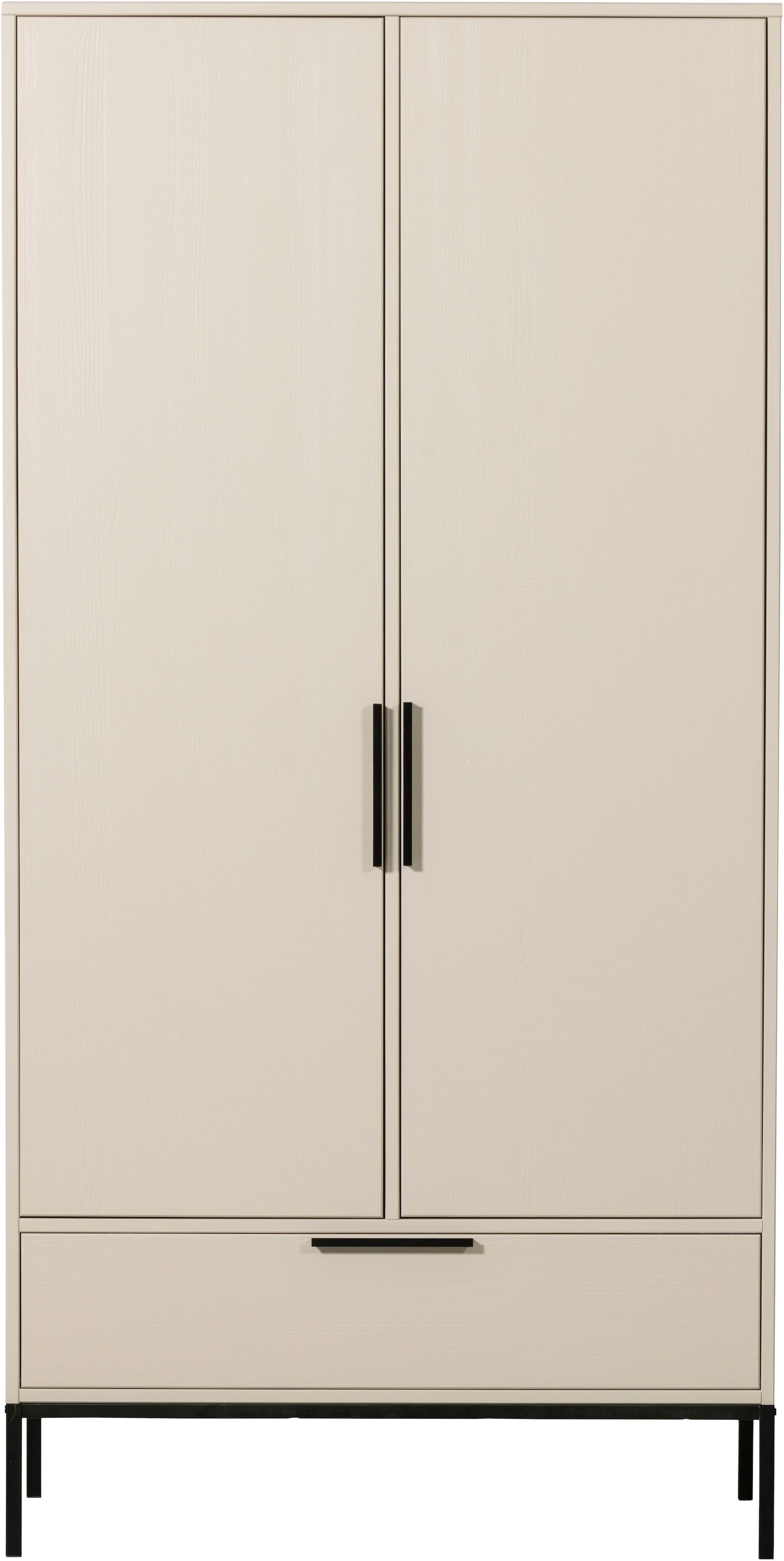 WOOOD Mehrzweckschrank »Adam massiv FSC® Schublade Metallgriffe Kleidersystem« Schublade integriert, Metallakzente