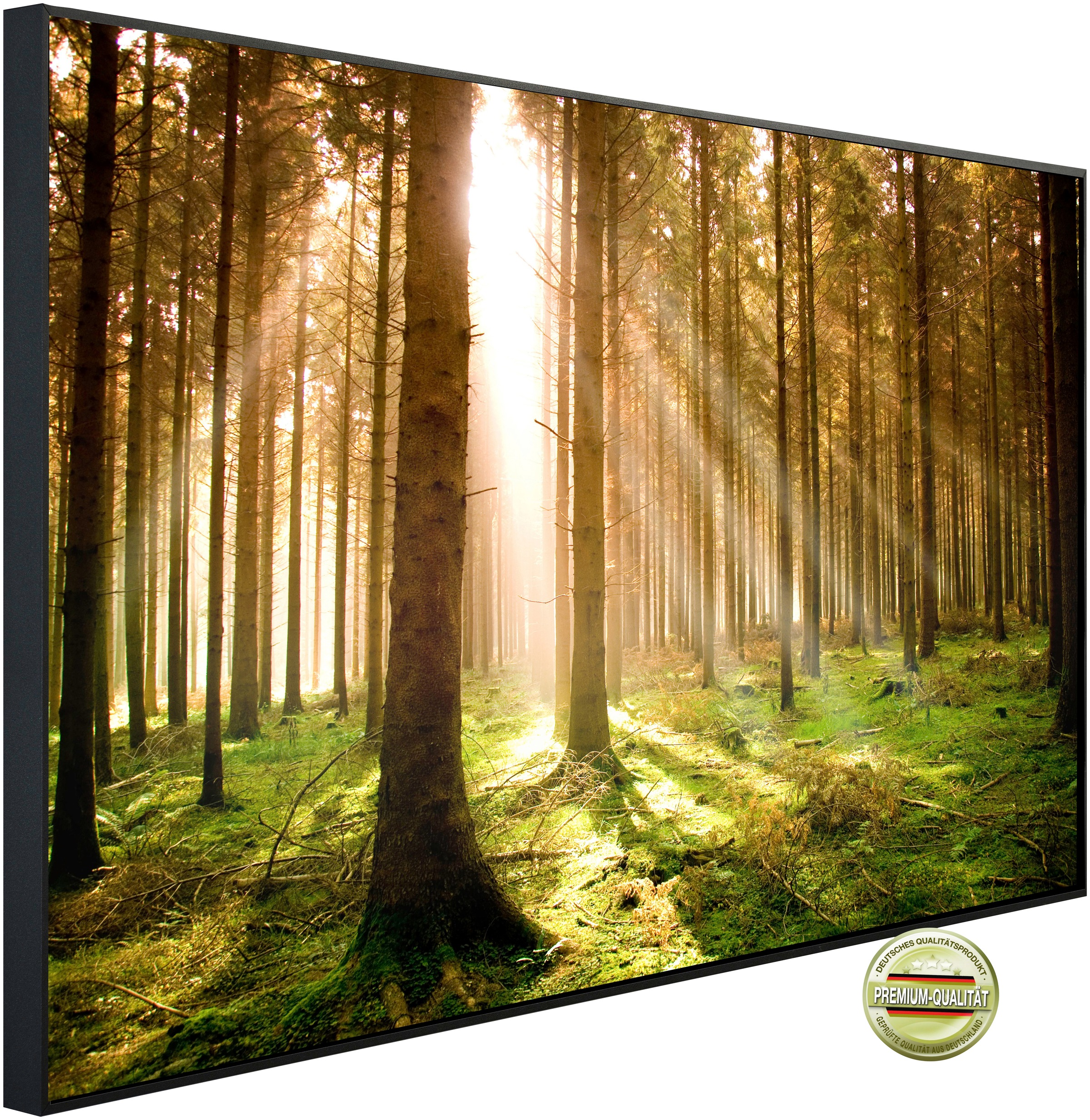 Papermoon Infrarotheizung »EcoHeat - Autumn Pine Forest«, Aluminium, 1200 W, 60x120 cm, mit Rahmen, energiesparendes Heizen für angenehme, gesunde und gleichmäßige Wärme