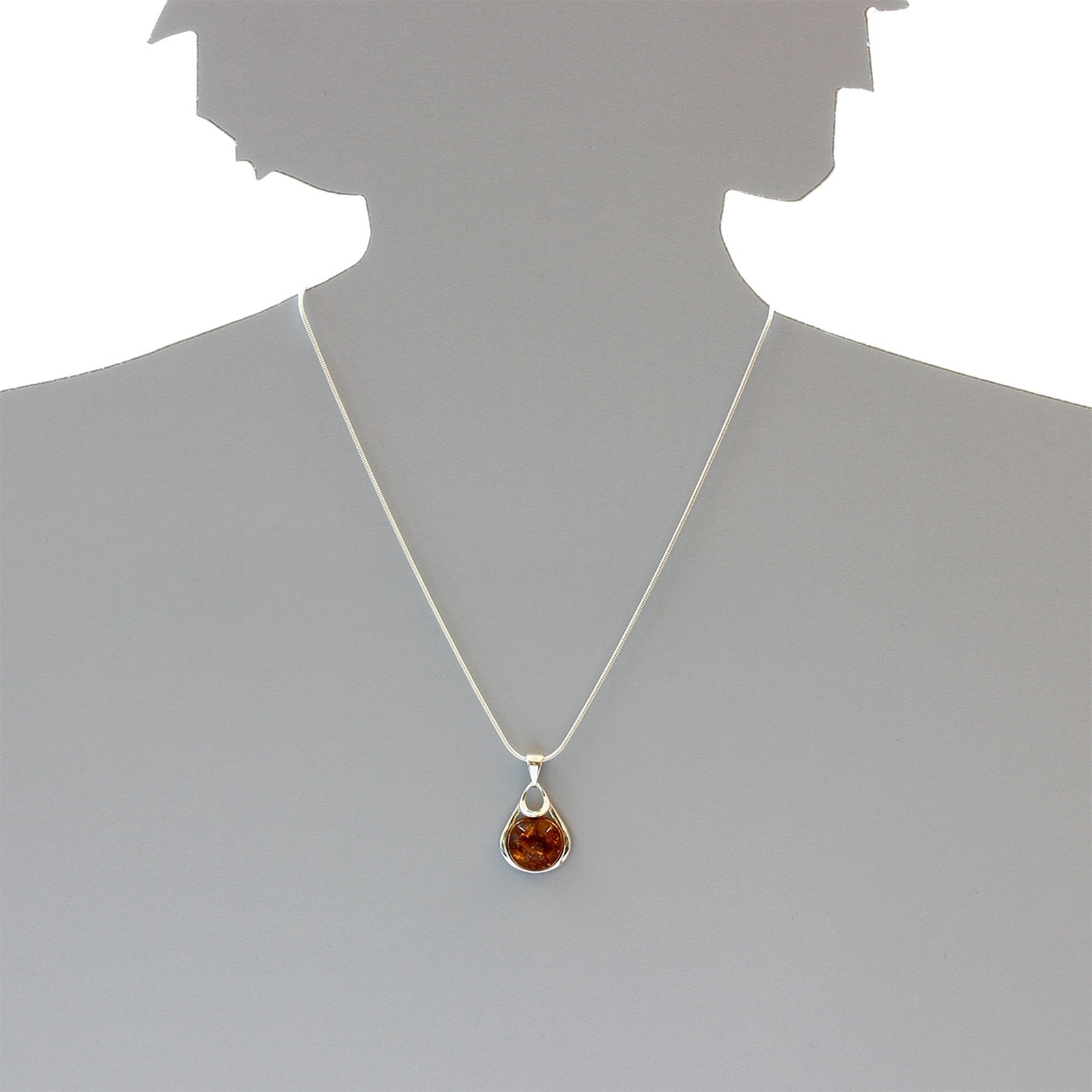 OSTSEE-SCHMUCK Kette mit Anhänger »- Lina - Silber 925/000 - Bernstein«