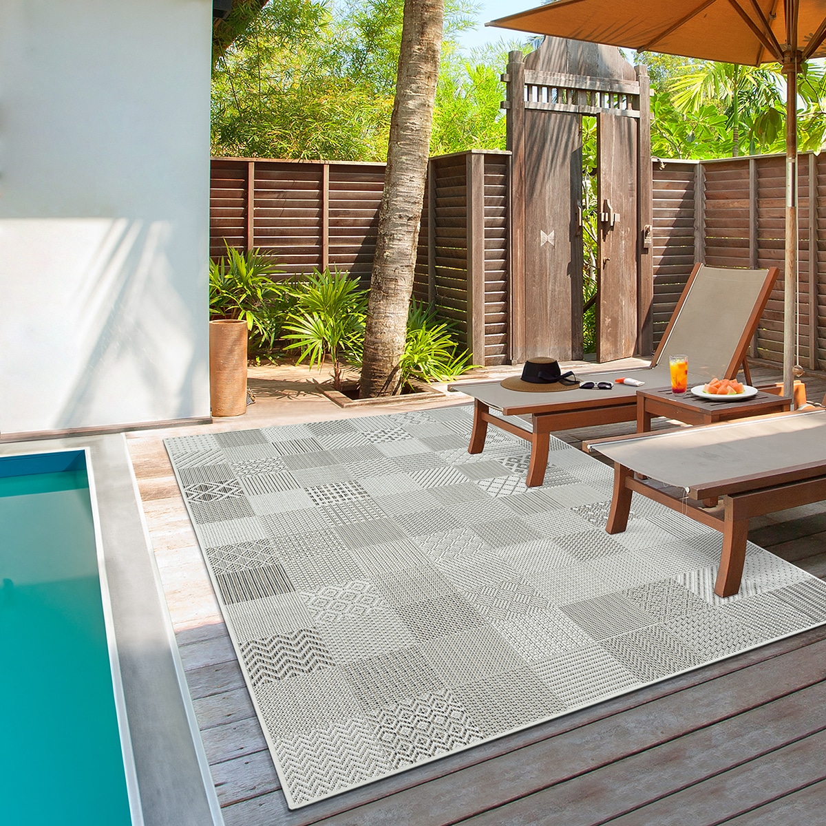 the carpet Teppich »Lagos« rechteckig 5 mm Höhe moderner robuster In und Outdoor Teppich