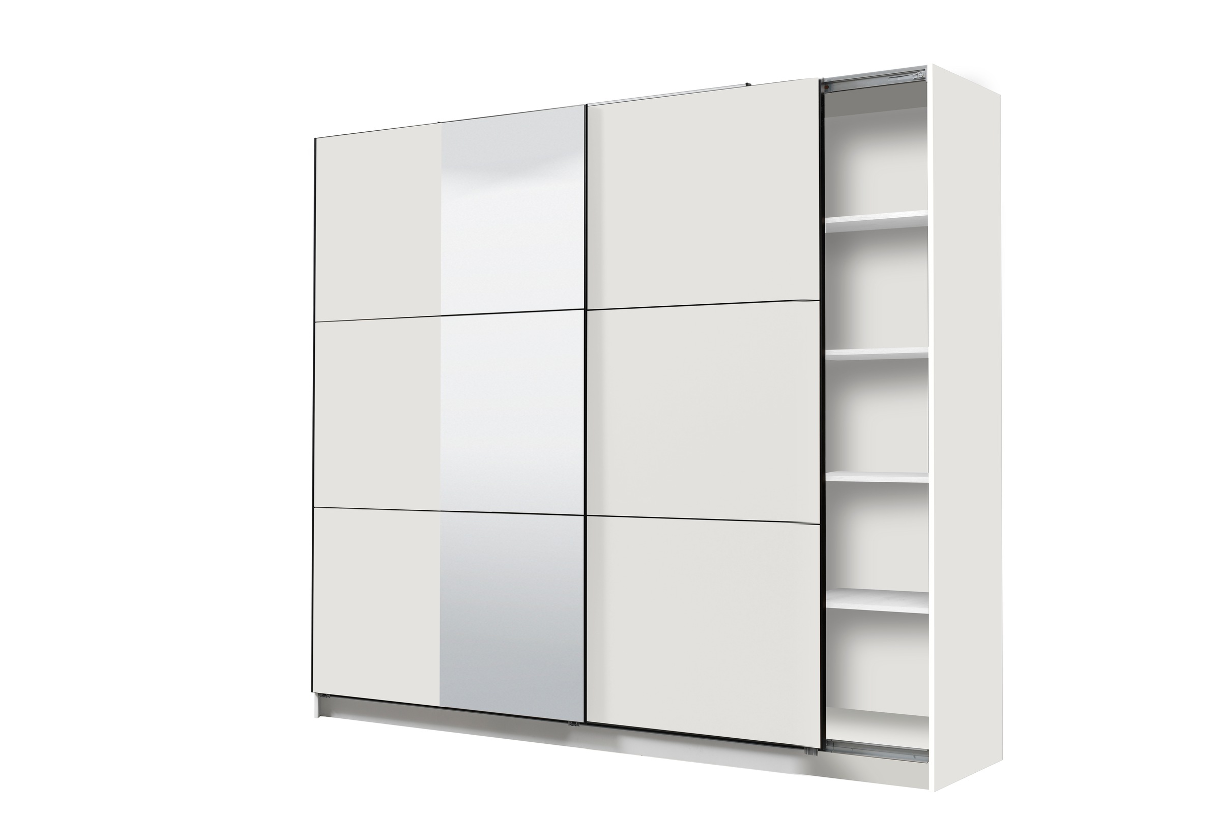 INOSIGN Schwebetürenschrank »Sierra Kleiderschrank mit Spiegel Wäscheschrank Garderobe«, Topseller INKLUSIVE Inneneinteilung, FSC-Zertifiziert