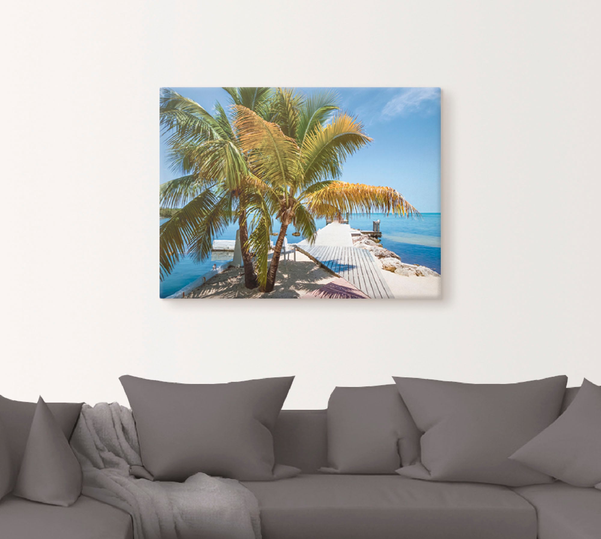 Artland Wandbild »Florida Keys Himmlischer Blick«, Strand, (1 St.), als Leinwandbild, Wandaufkleber in verschied. Größen