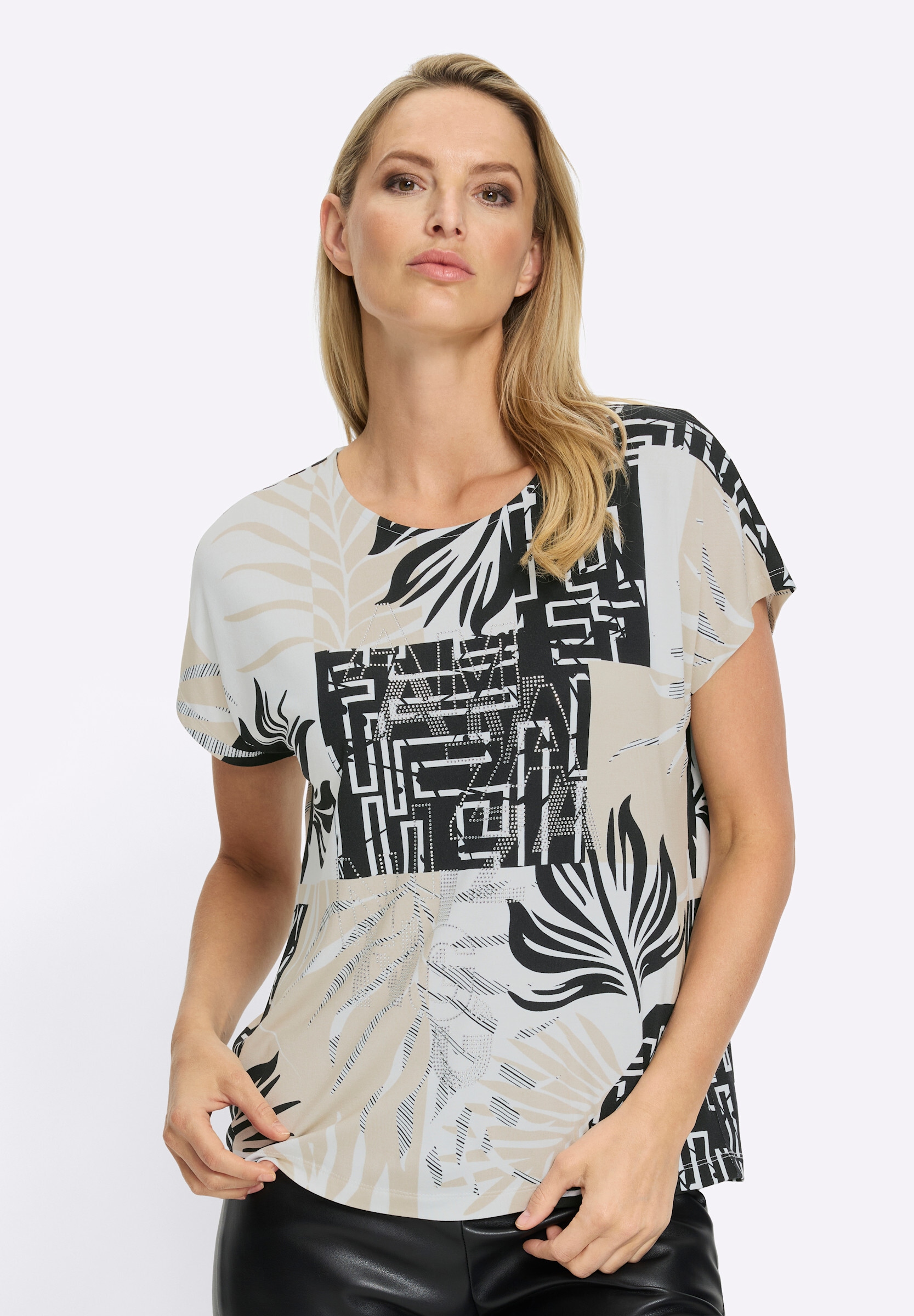 heine T-Shirt »Druck-Shirt Kurzarmshirt mit grafischem Druck-Dessin«