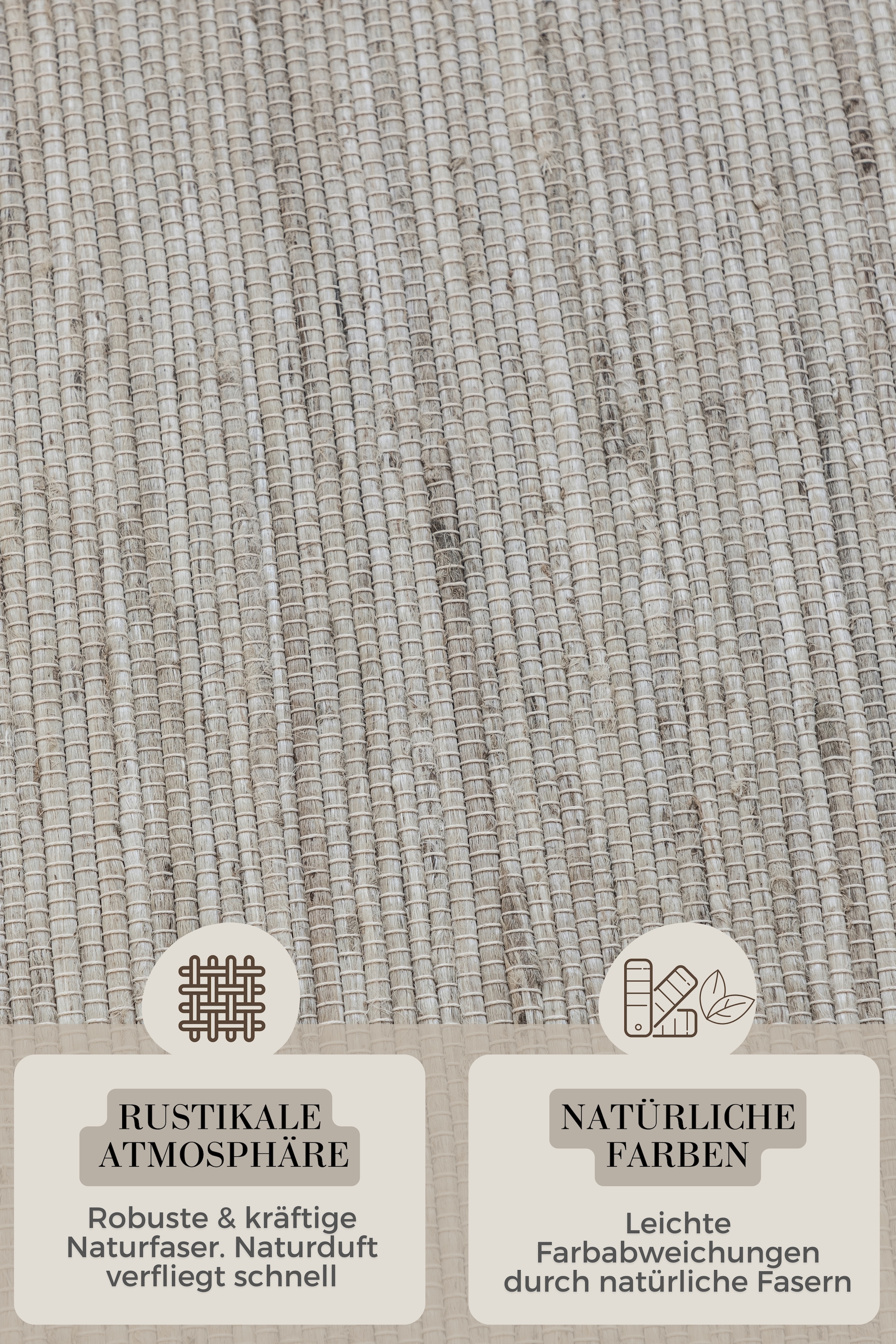 HANSE Home Teppich »Dhaka Juteteppich« rechteckig 5 mm Höhe Läufer, handgewebt, Jute, Wolle, Natur, Wohnzimmer, Flur, Klassisch
