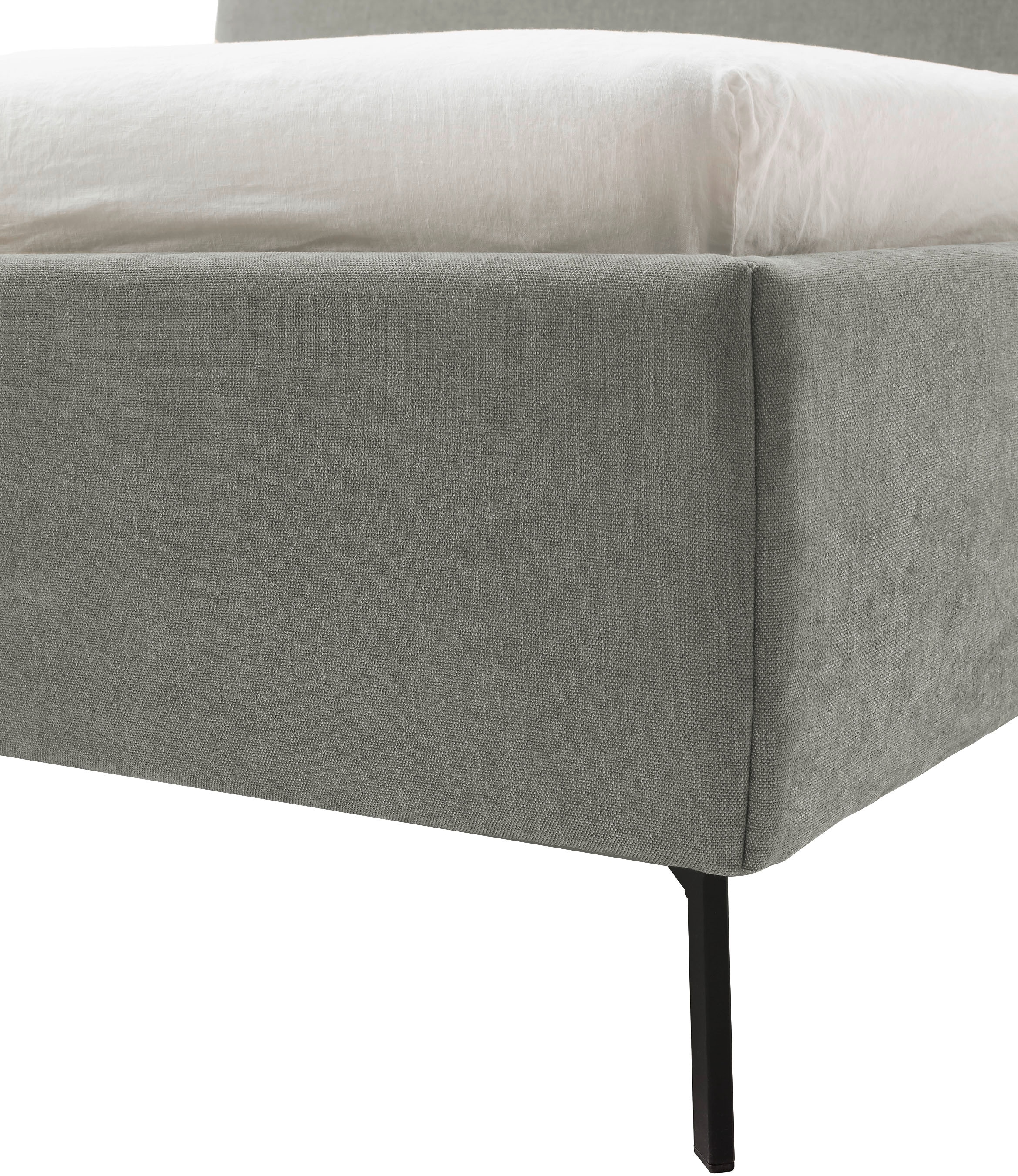 Home affaire Polsterbett »Aurela, liebevoll verarbeitete Biese & wahweise Überlänge« inkl. 7-fache Einlegetiefenverstellung & saugroboterfreundliche Höhe