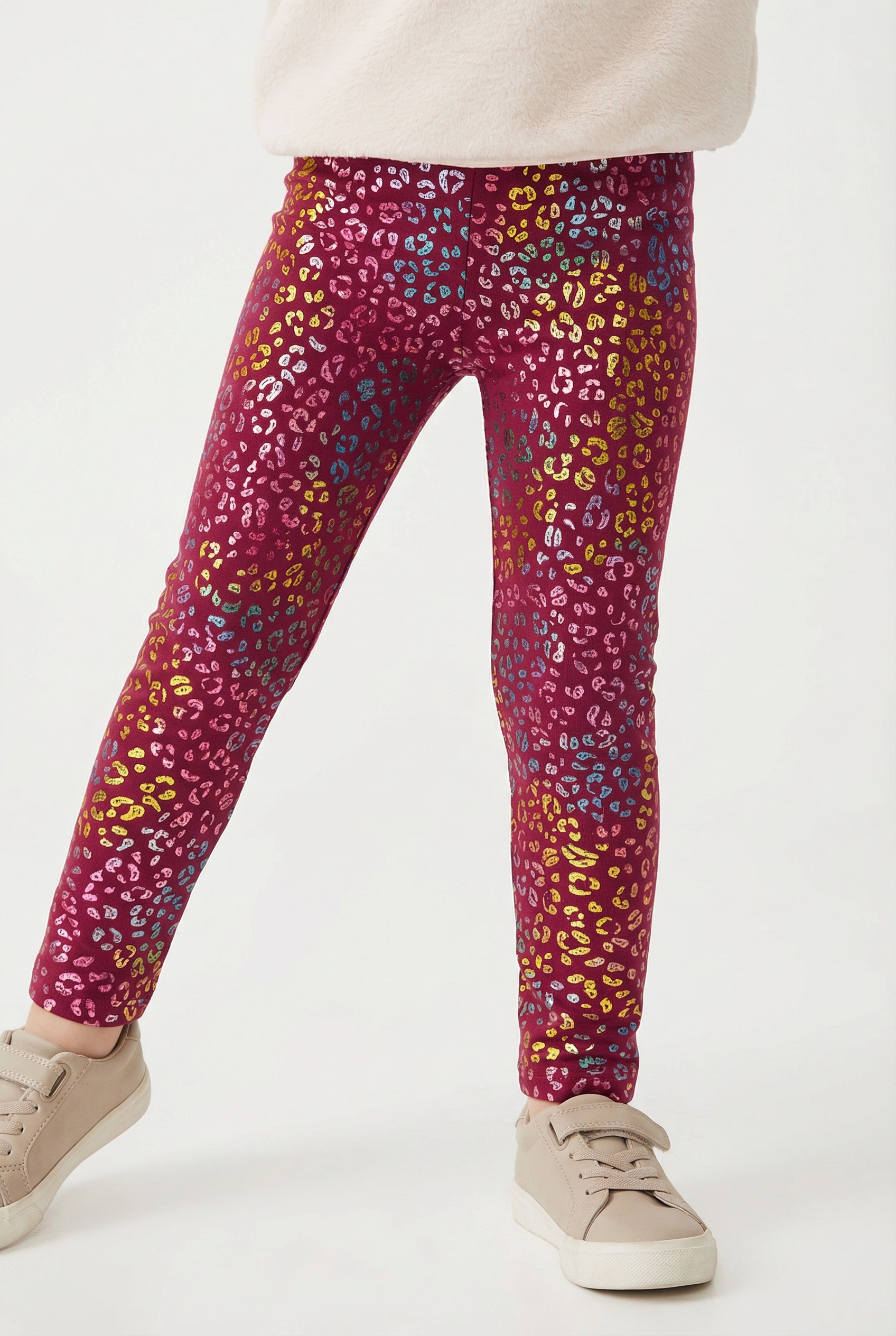 happy girls Strickleggings  im bunten Allover