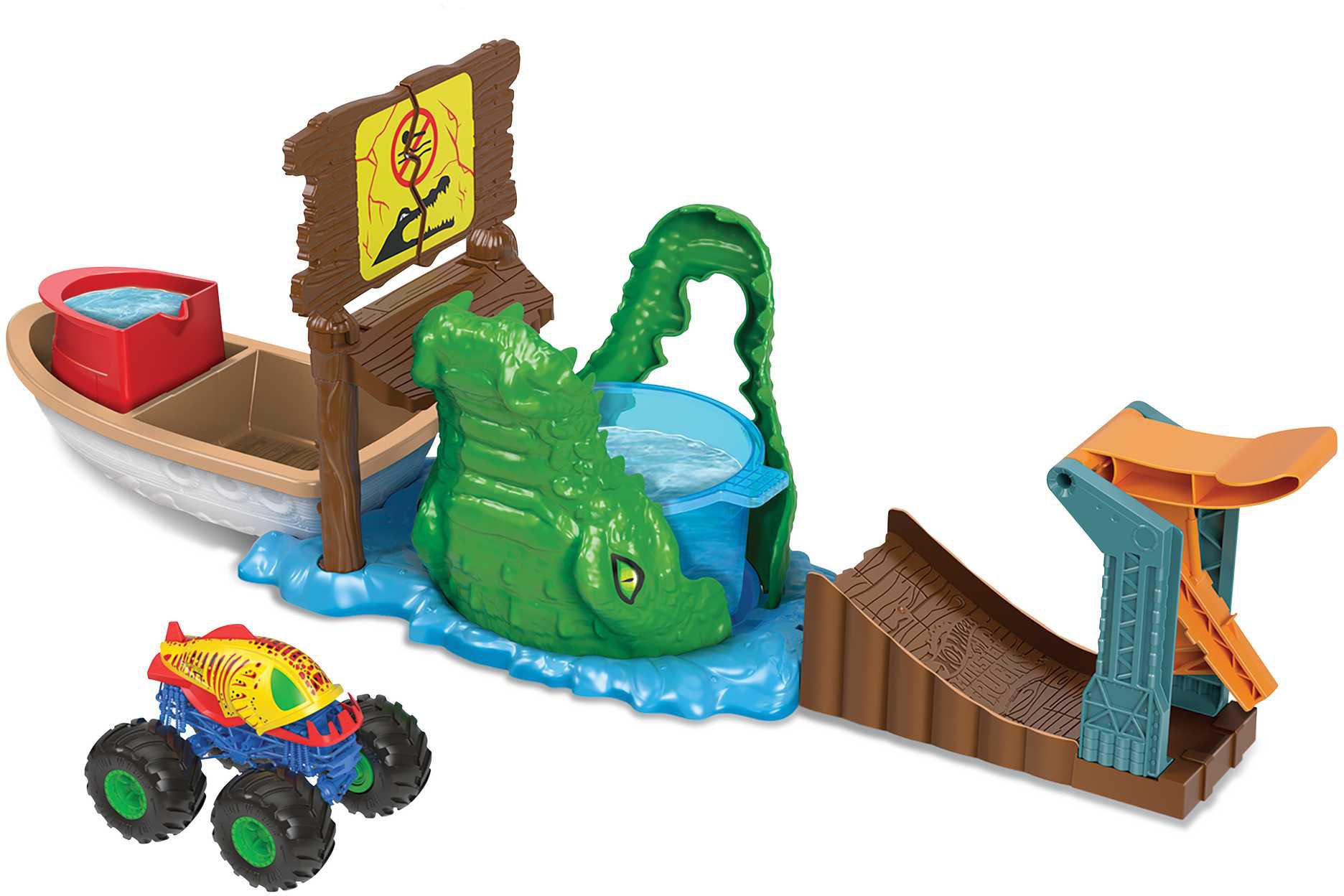 Spielzeug-Boot »Monster Trucks Color Shifters Sumpf-Attacke mit Farbwechsel-Auto«