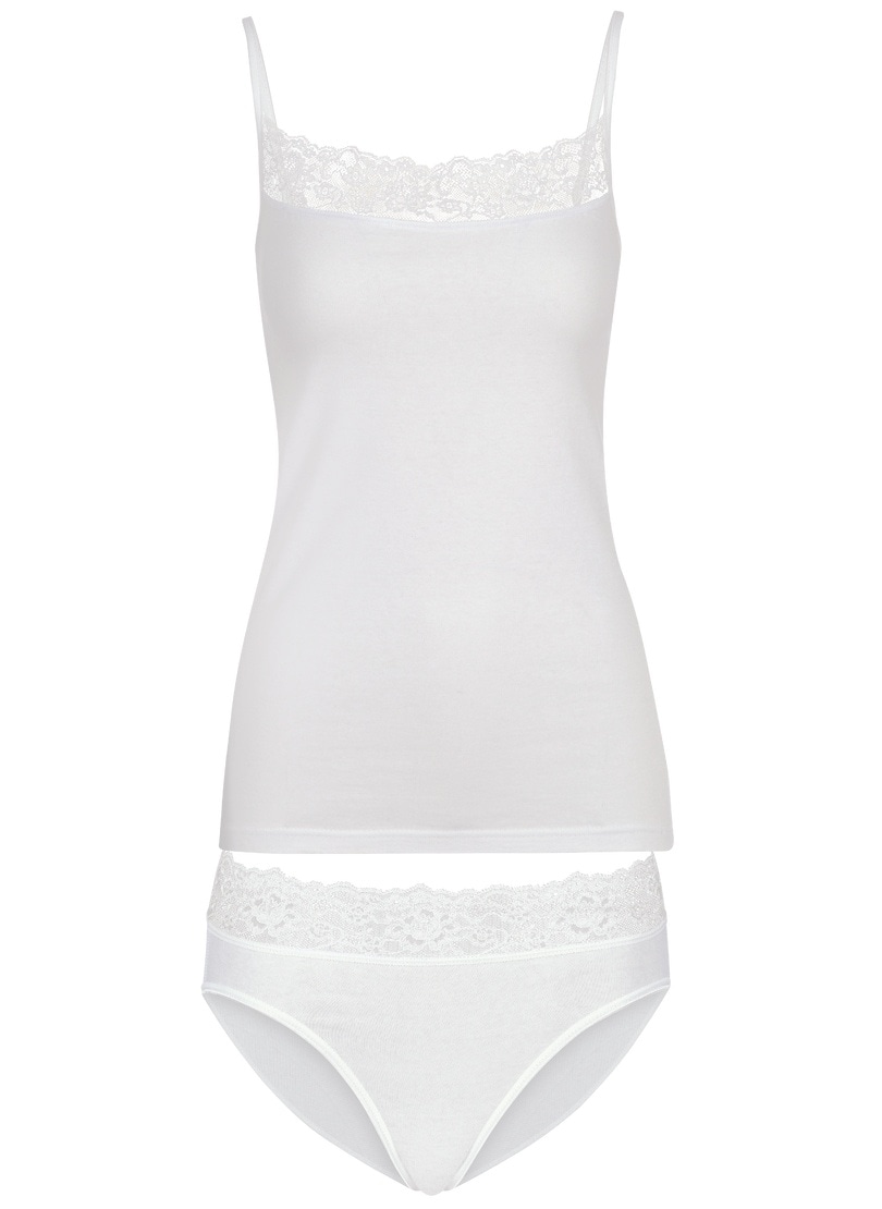 Trigema Unterhemd »TRIGEMA Unterwäsche-Set mit Spitze« 1 Stk. tlg.,
